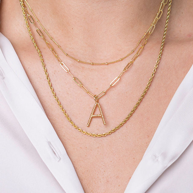 18K Gold Dotted Chain Choker