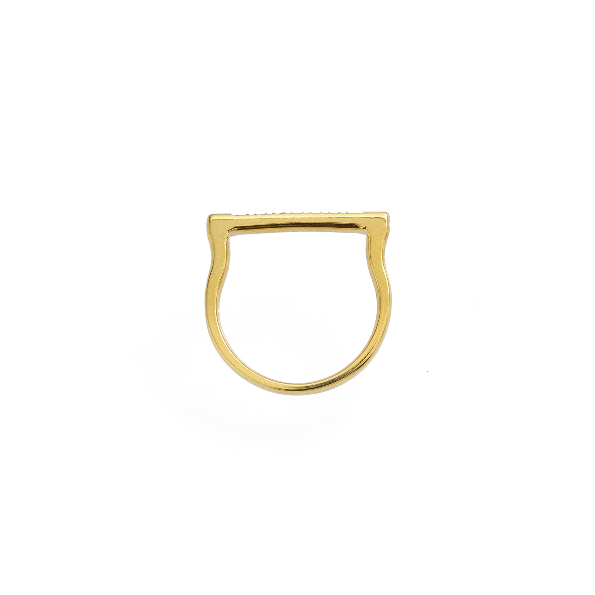 Waterproof Gold Diamond Bar Ring
