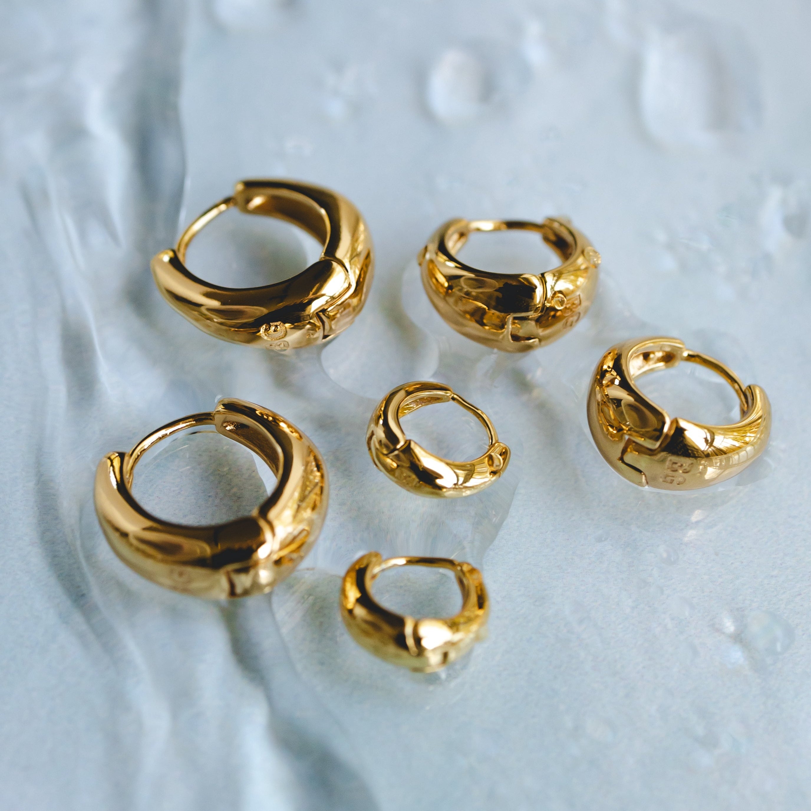 18K Gold 16mm Zenith Hoops