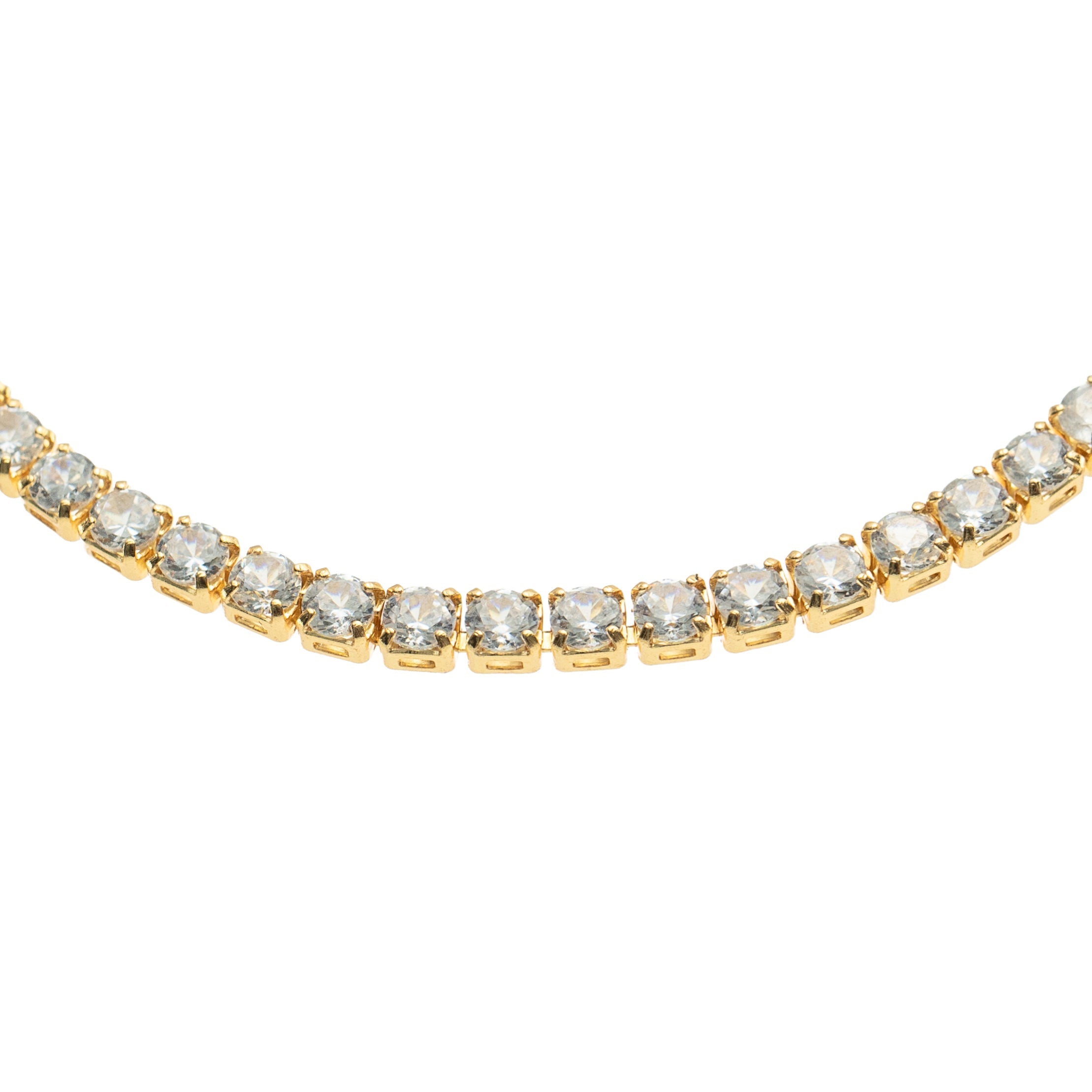 18K Gold Pull Tie Tennis Bracelet