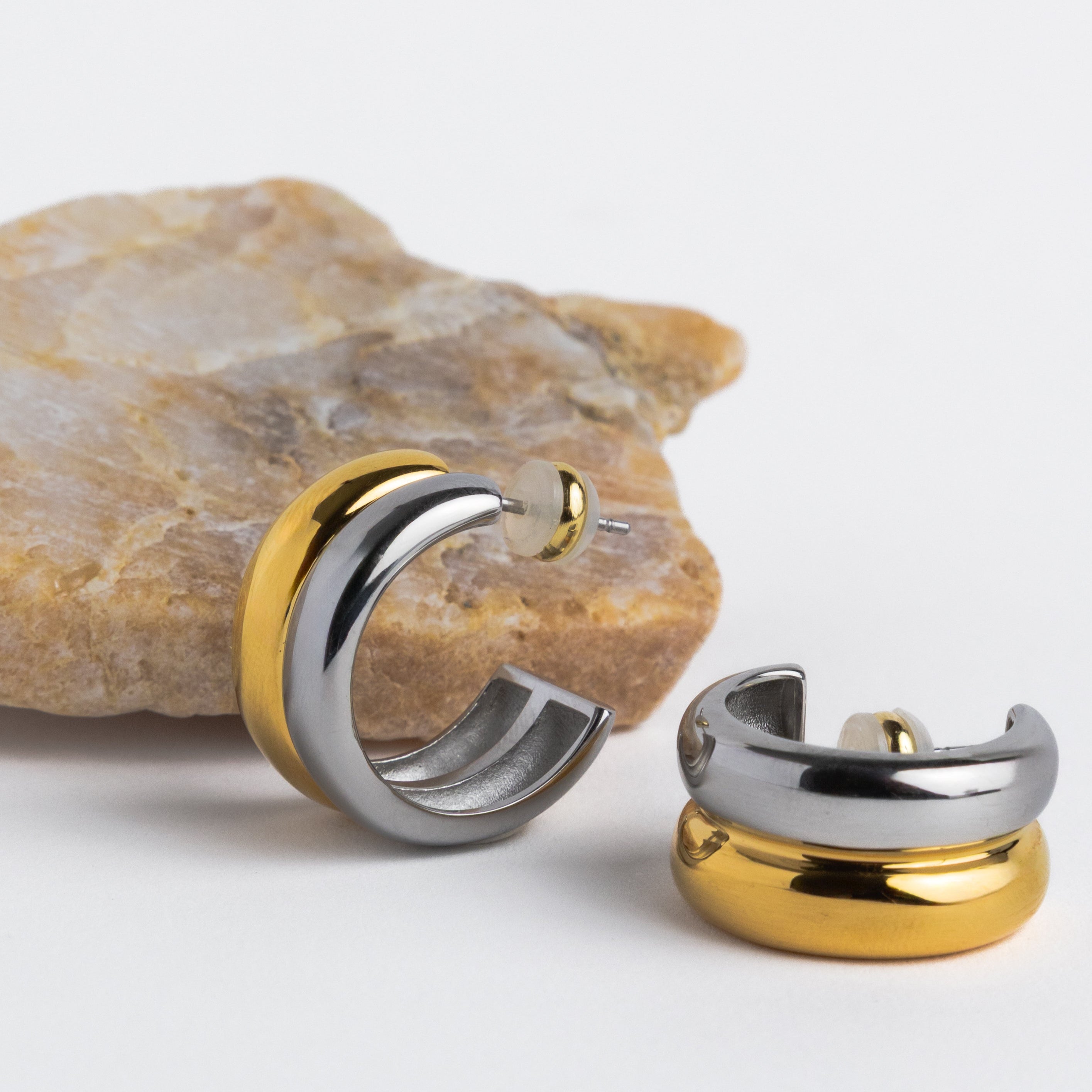 Waterproof Twin-Tone Hoops