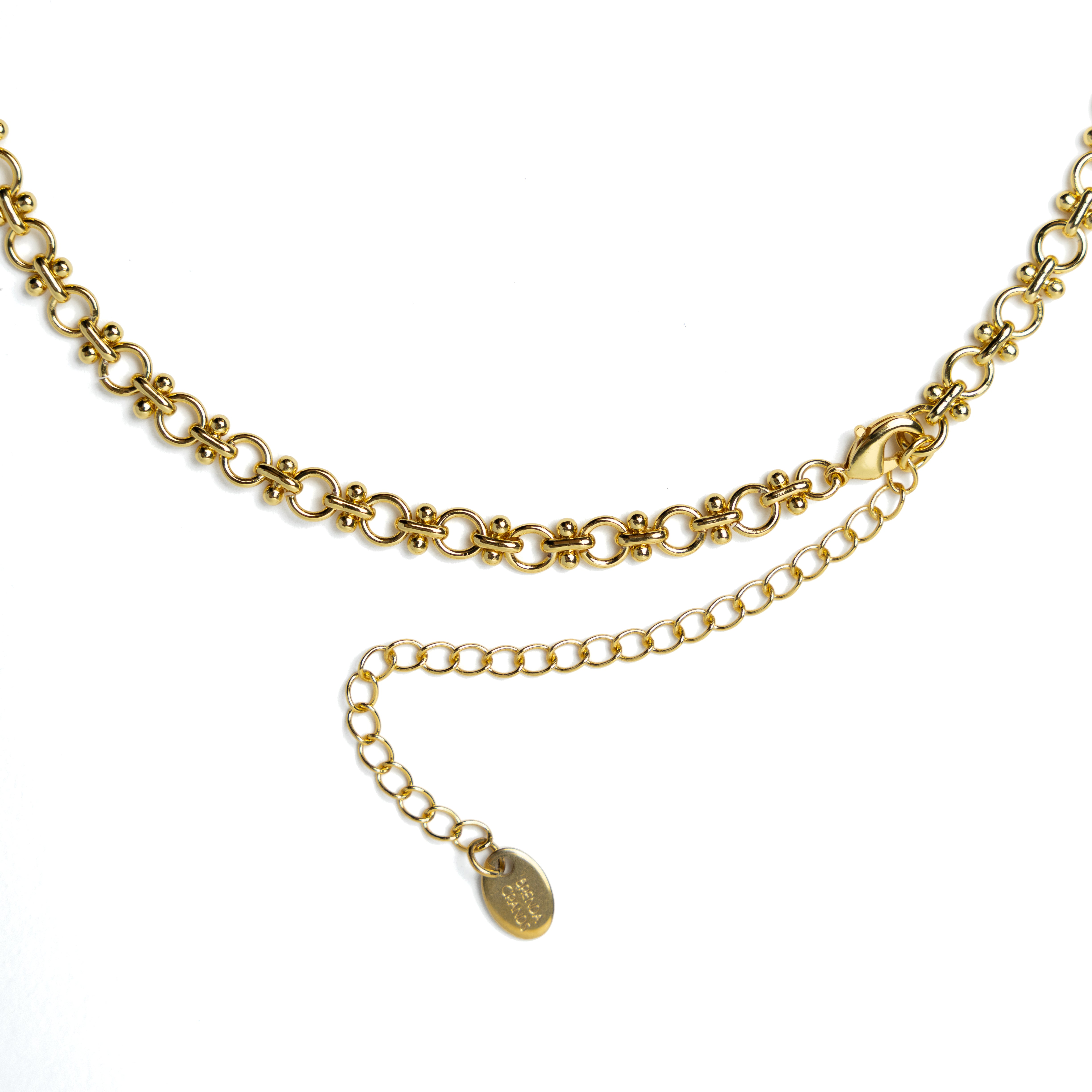 18K Gold Circle Link Necklace