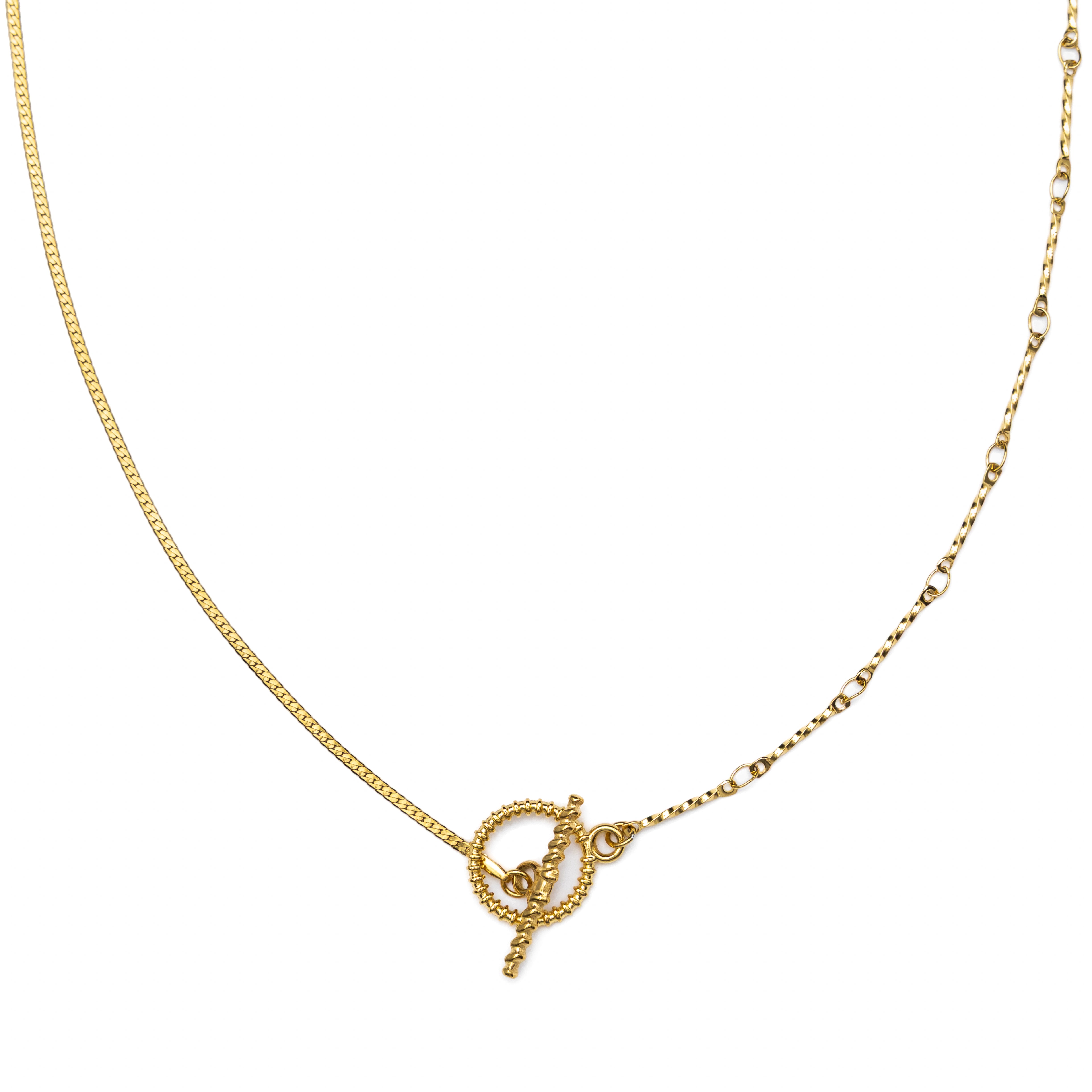 Waterproof Gold Dainty Toggle Chain Necklace
