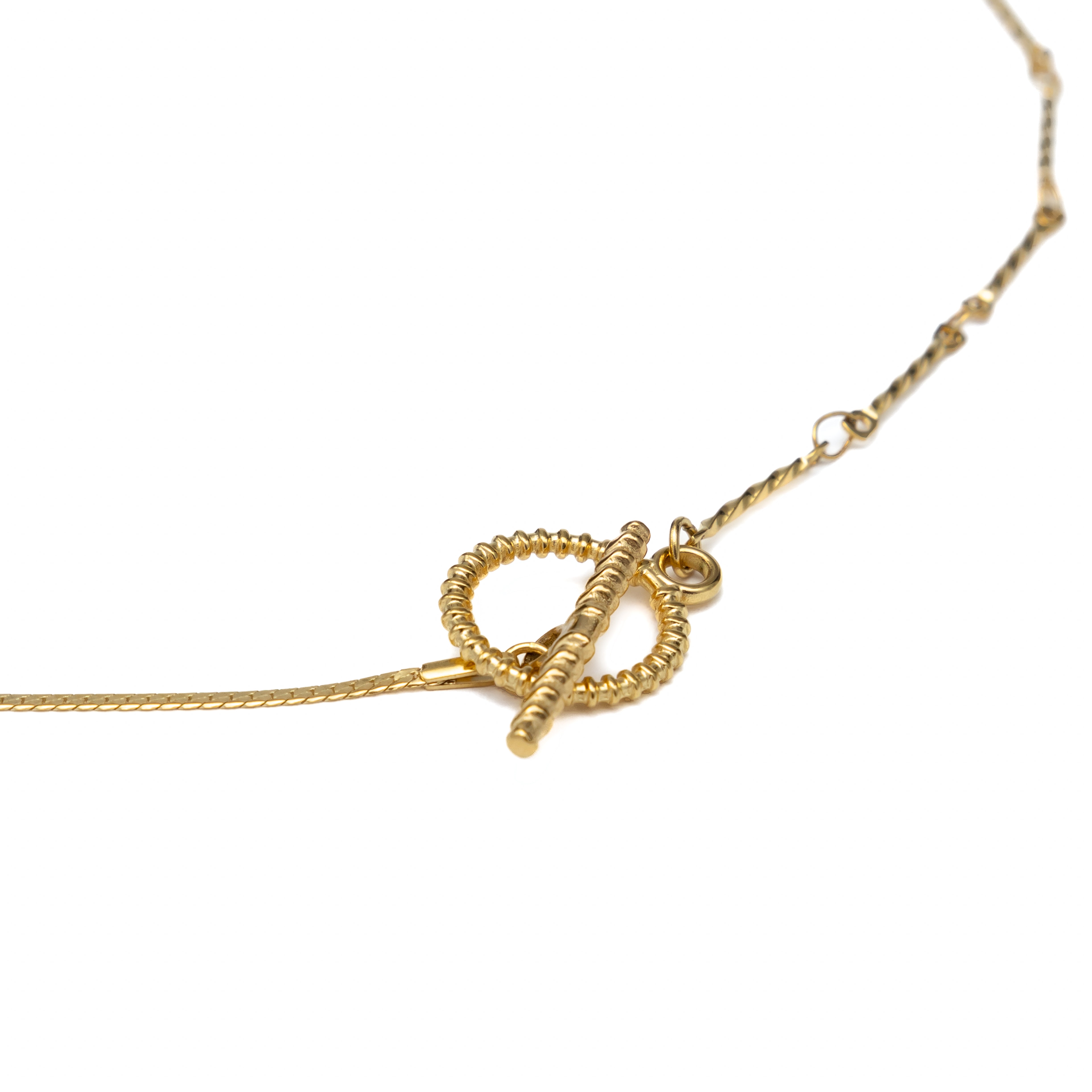 Waterproof Gold Dainty Toggle Chain Necklace