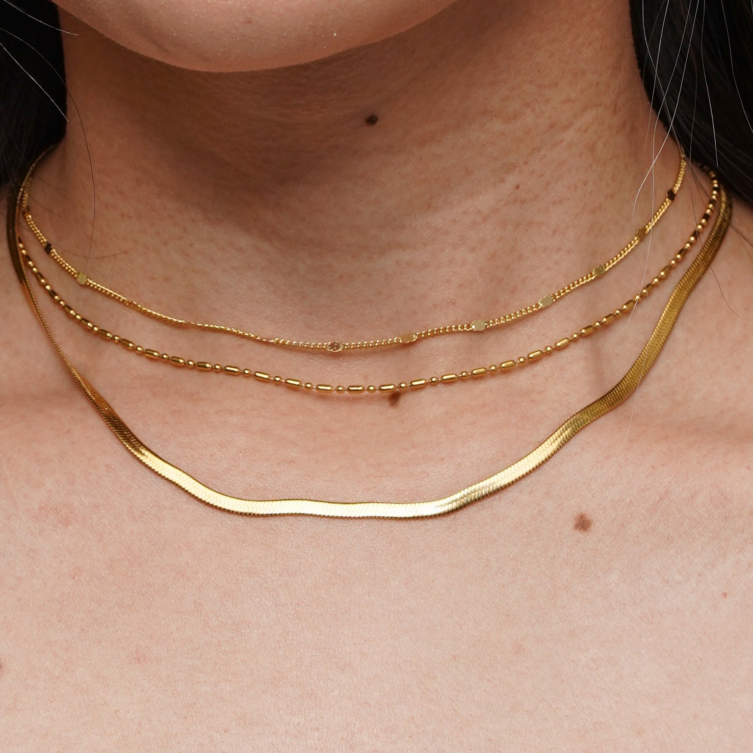 Dainty Layered Sparkle Choker