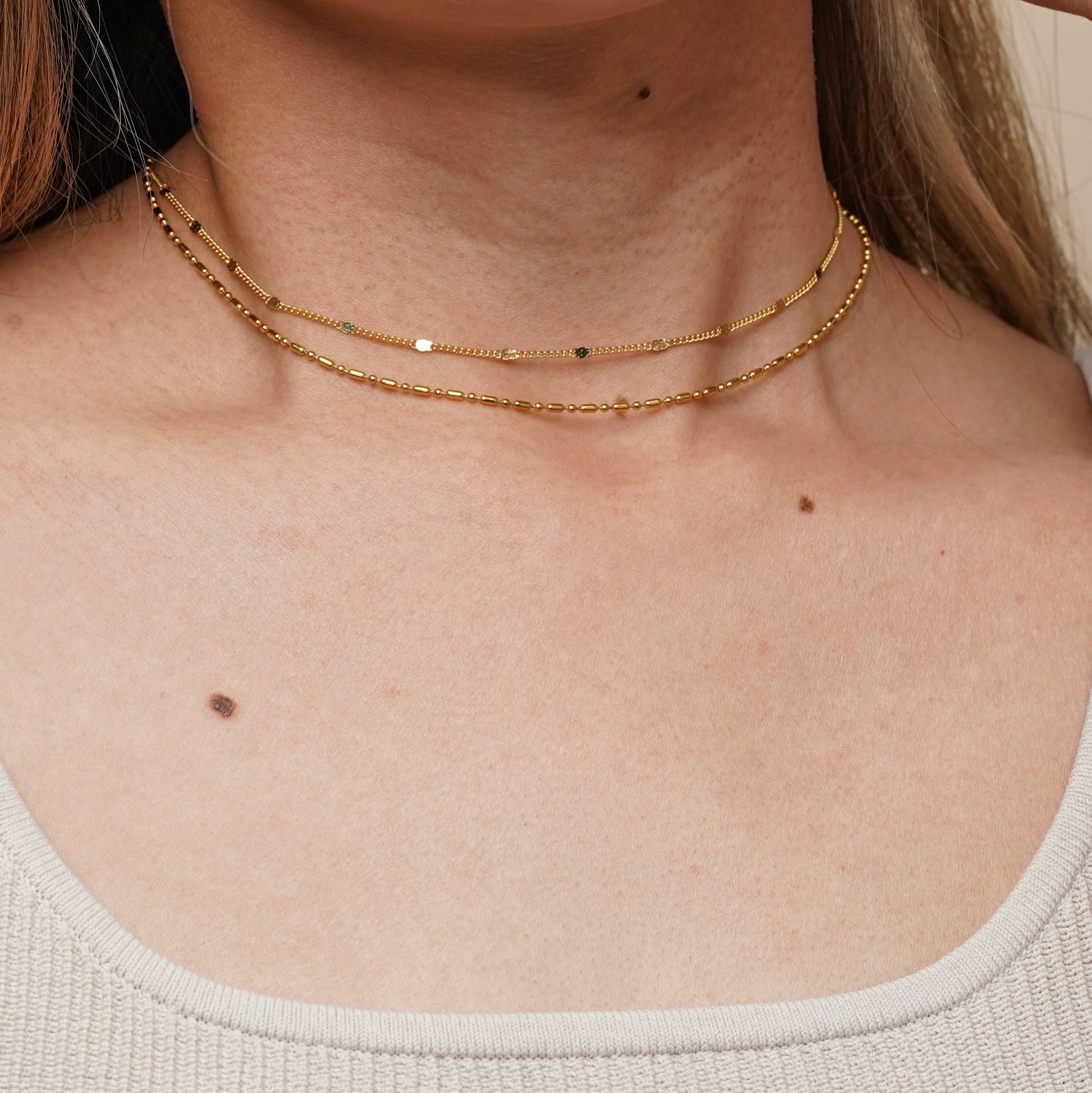 Dainty Layered Sparkle Choker