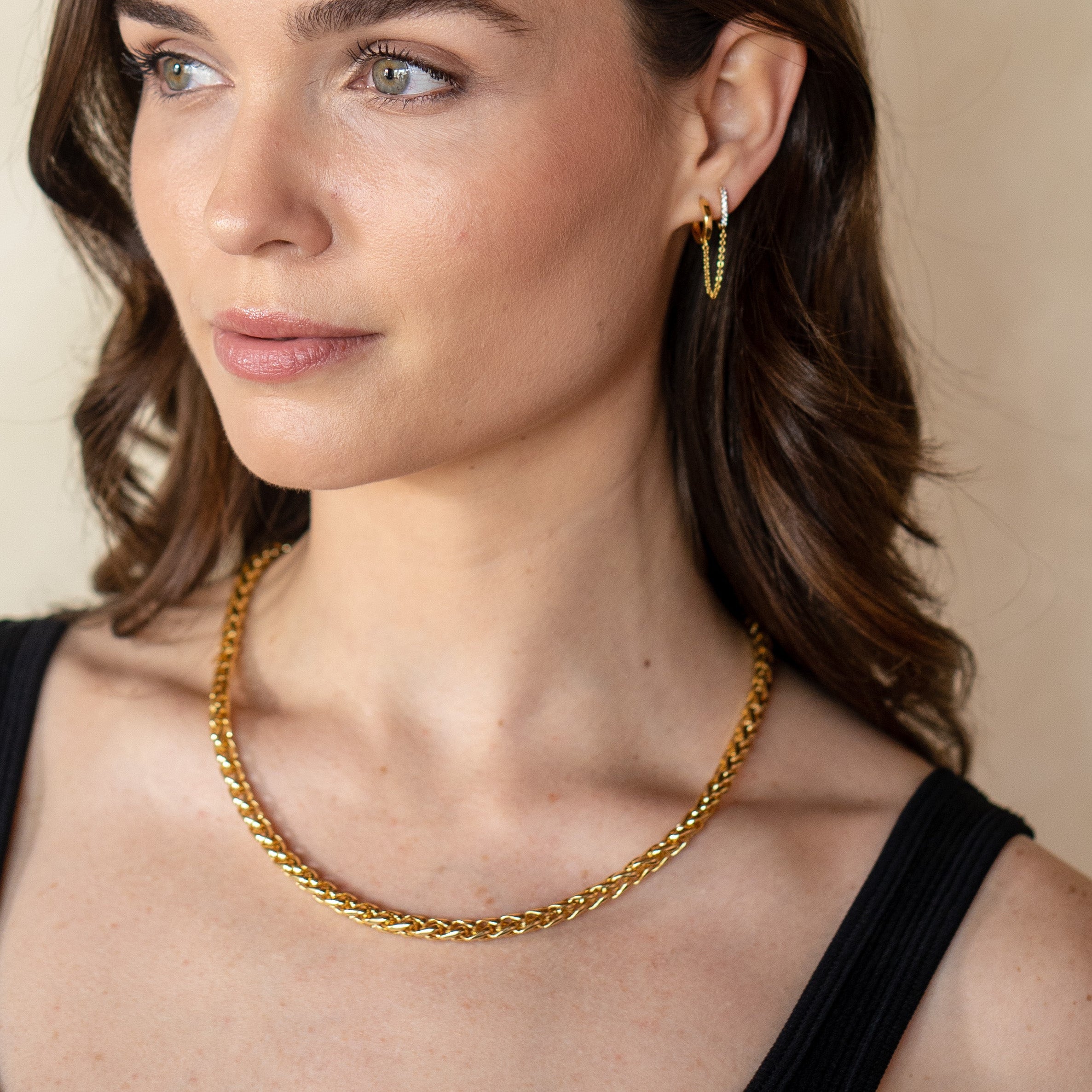 18K Gold Chunky Knotted Necklace