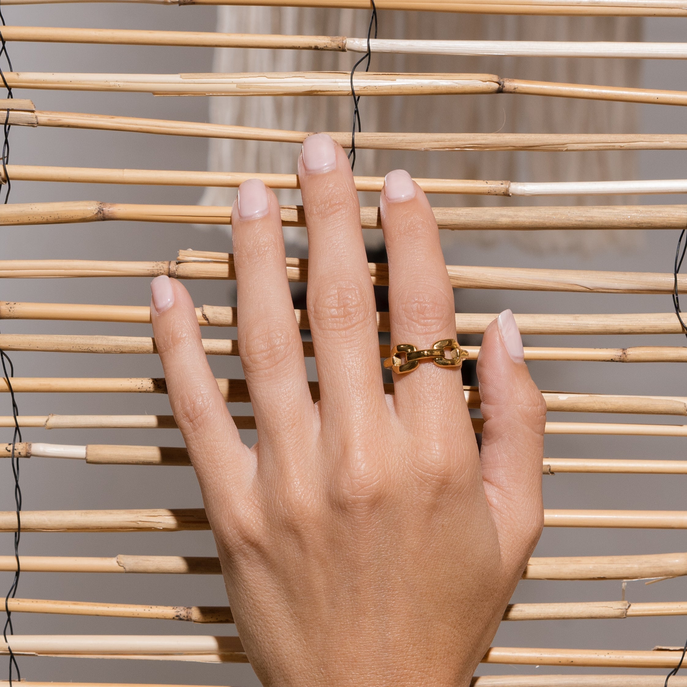 Waterproof Gold Big Chain Ring