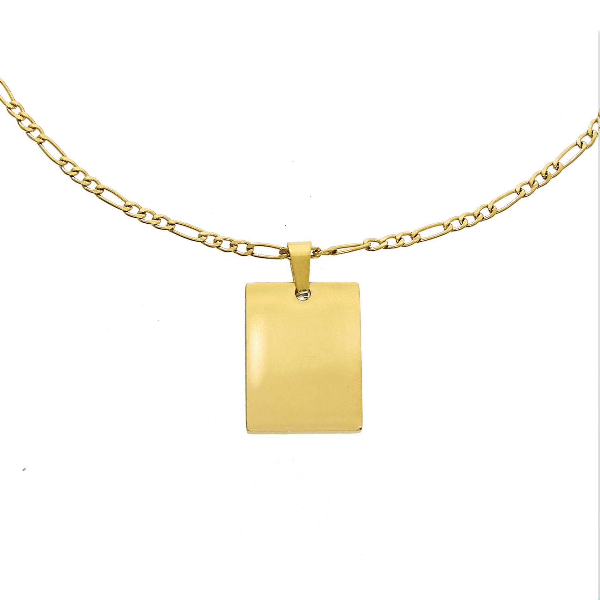 Waterproof Gold Personalized Tag Necklace