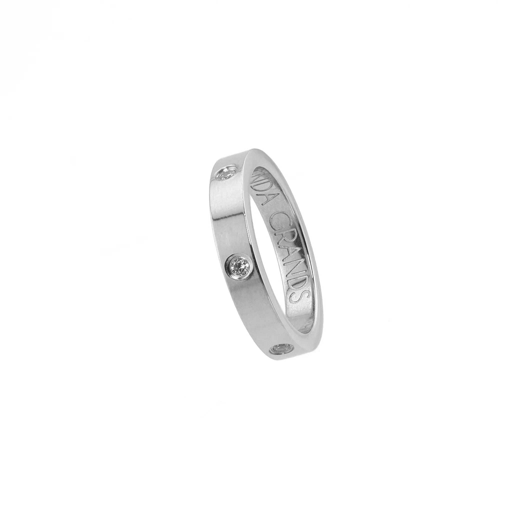 Waterproof Silver Ring Band