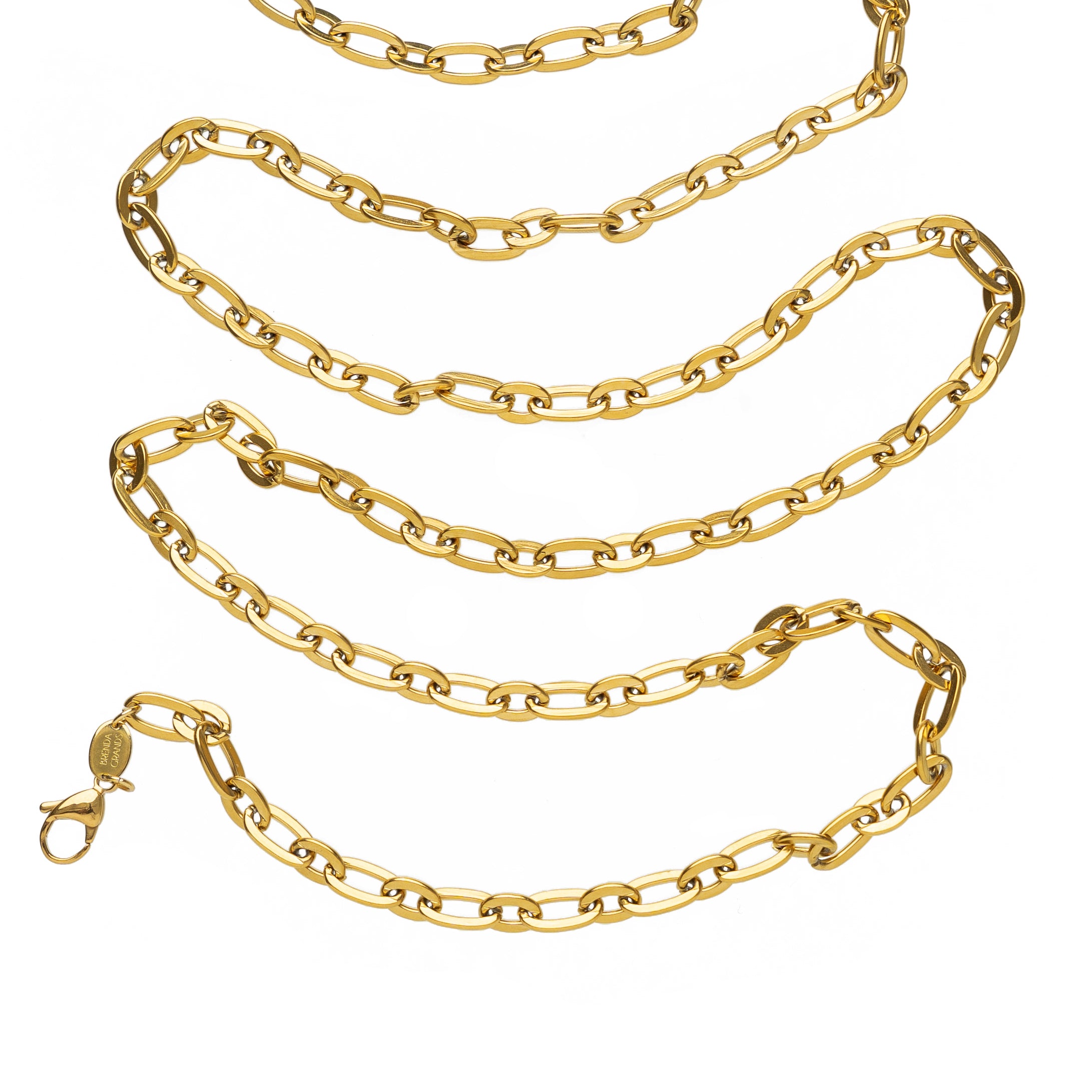 Waterproof Gold Statement Adjustable Heart Necklace