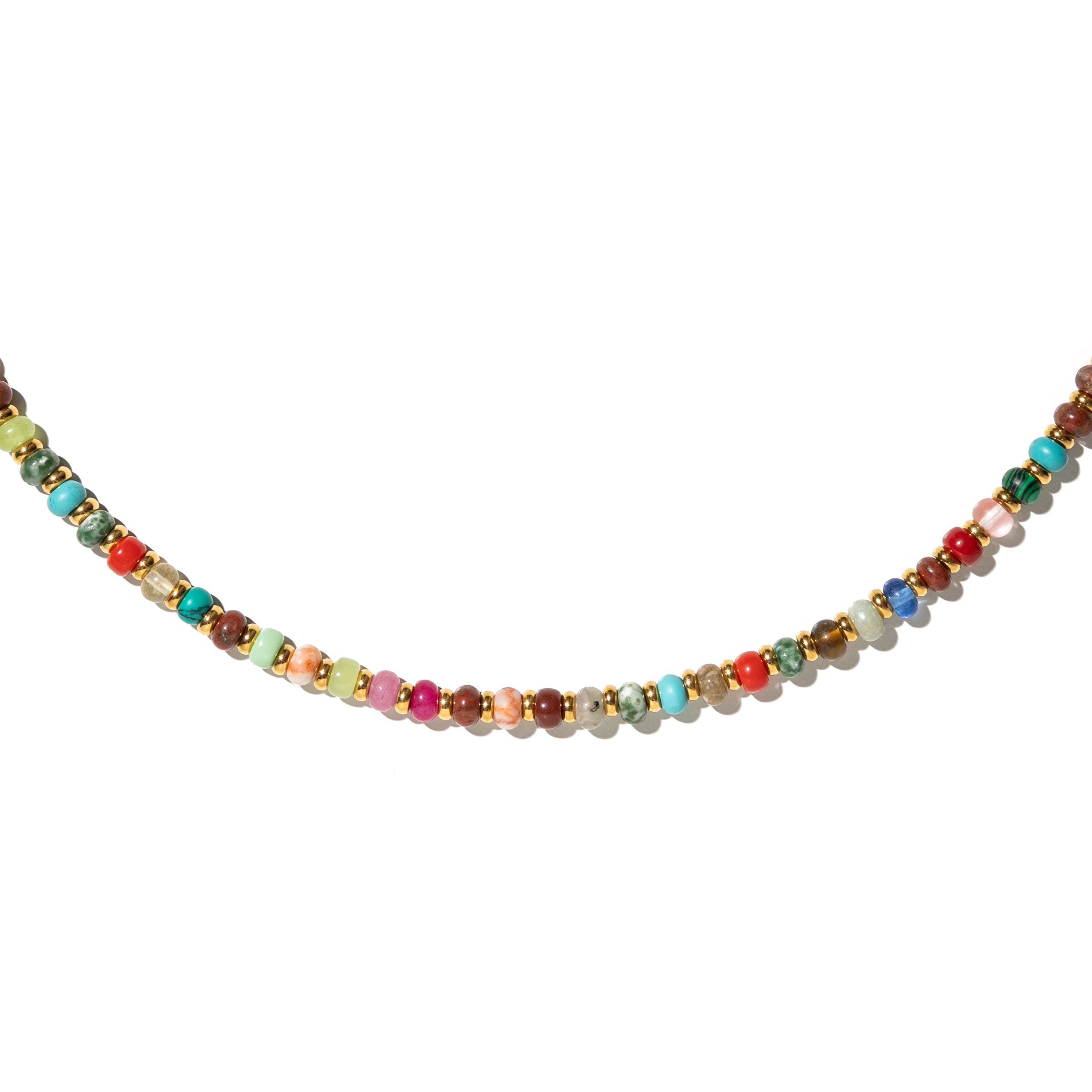 Waterproof Gemstone Beaded Necklace