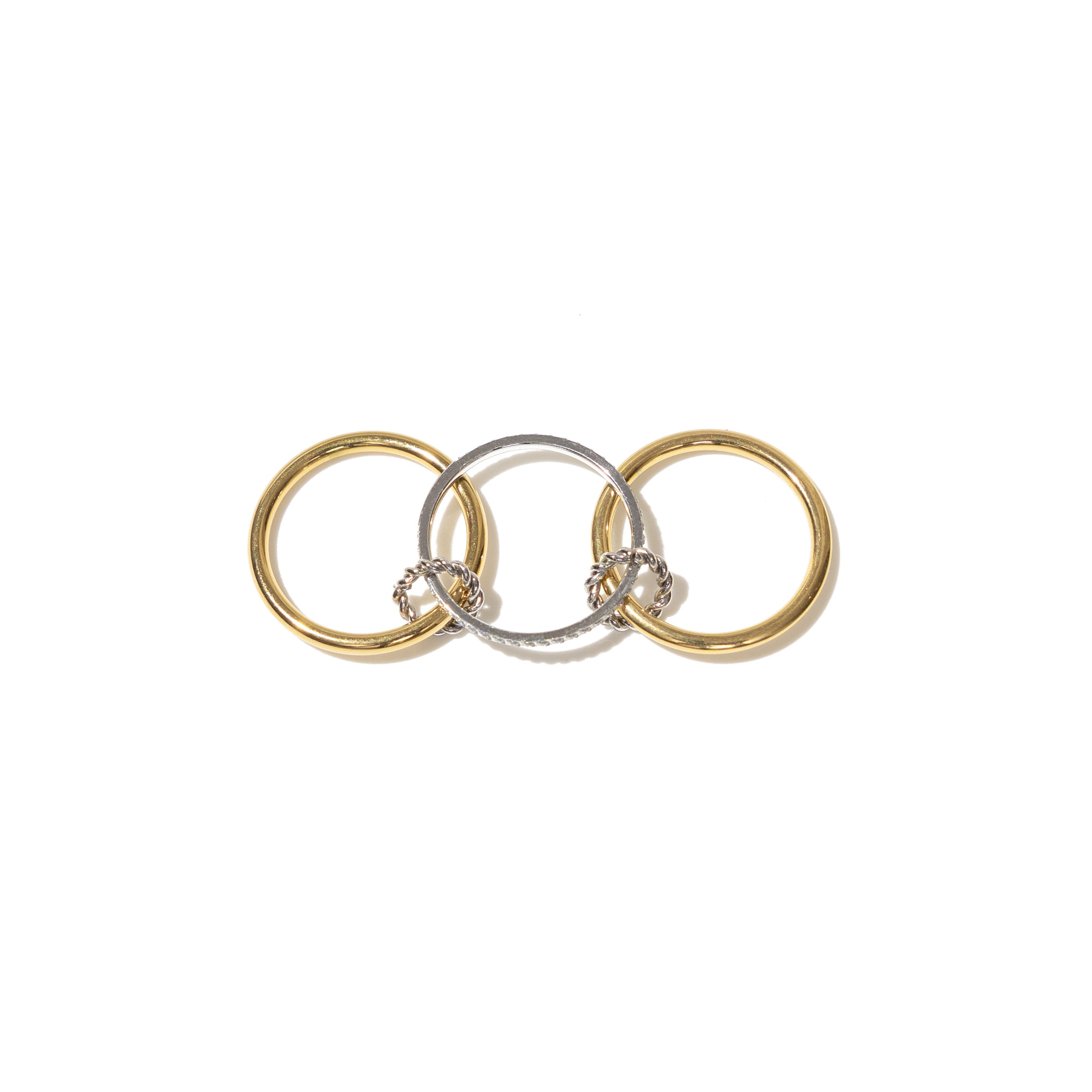 Waterproof Triple Band Two-Tone Ring