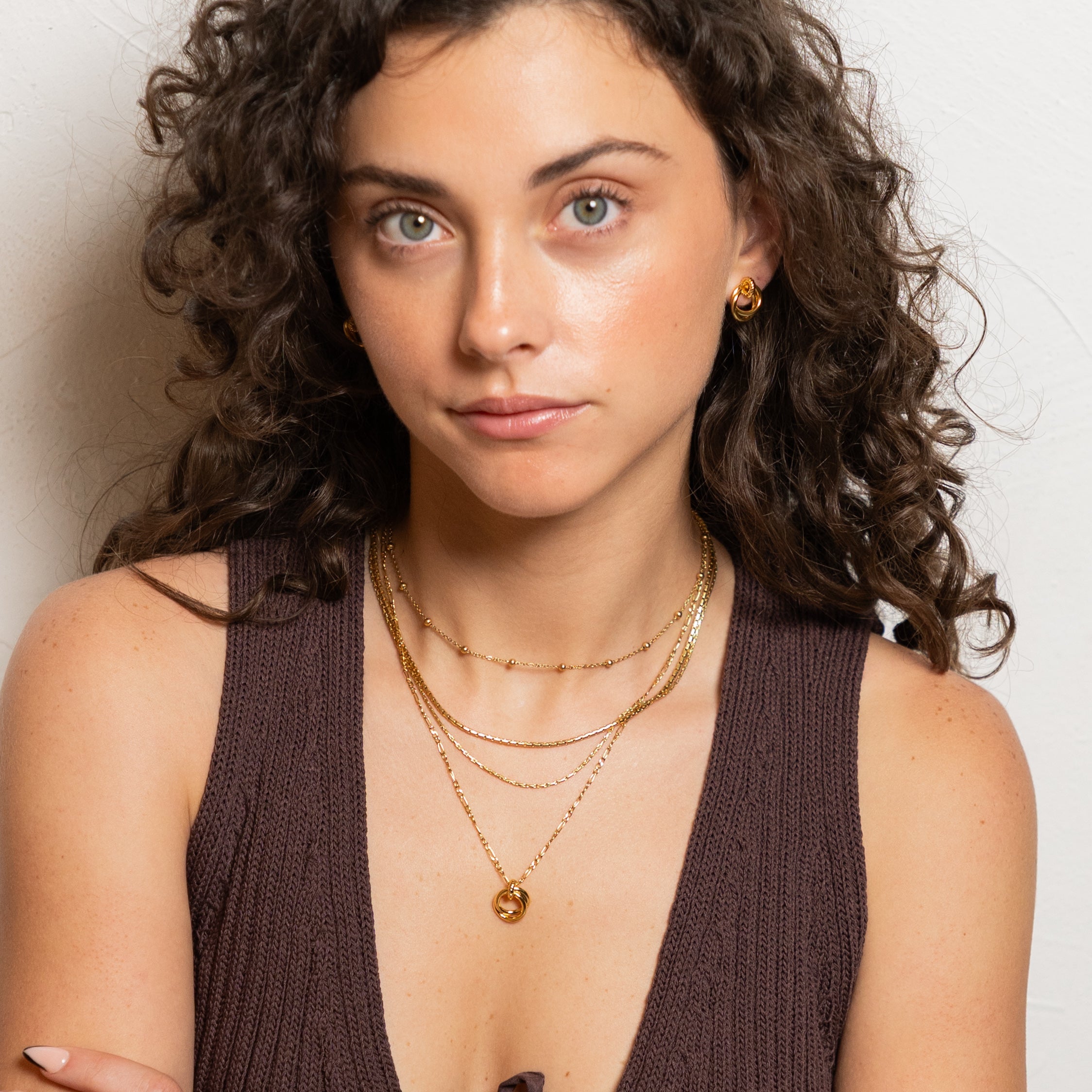 18K Looped Duo Link Necklace