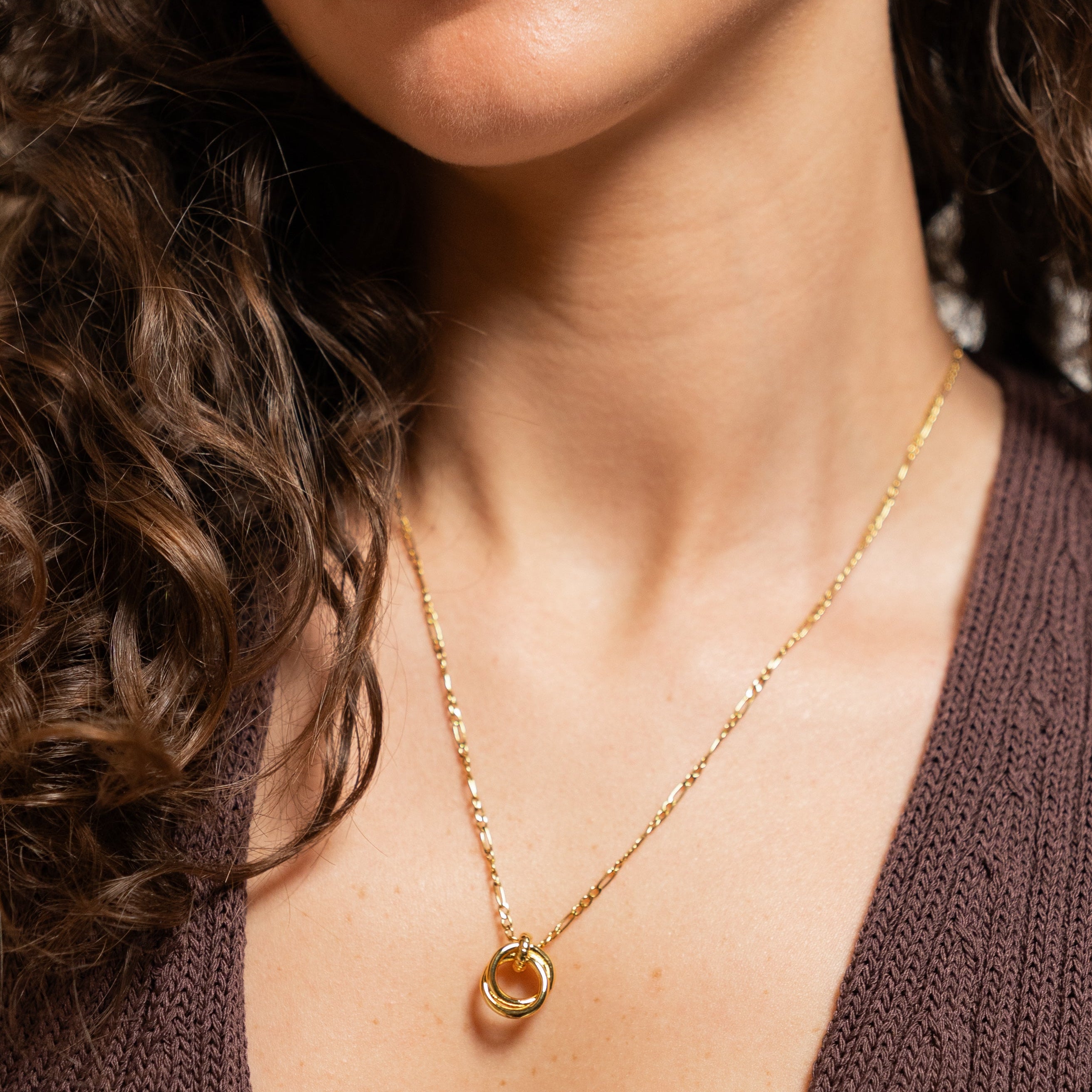 18K Looped Duo Link Necklace