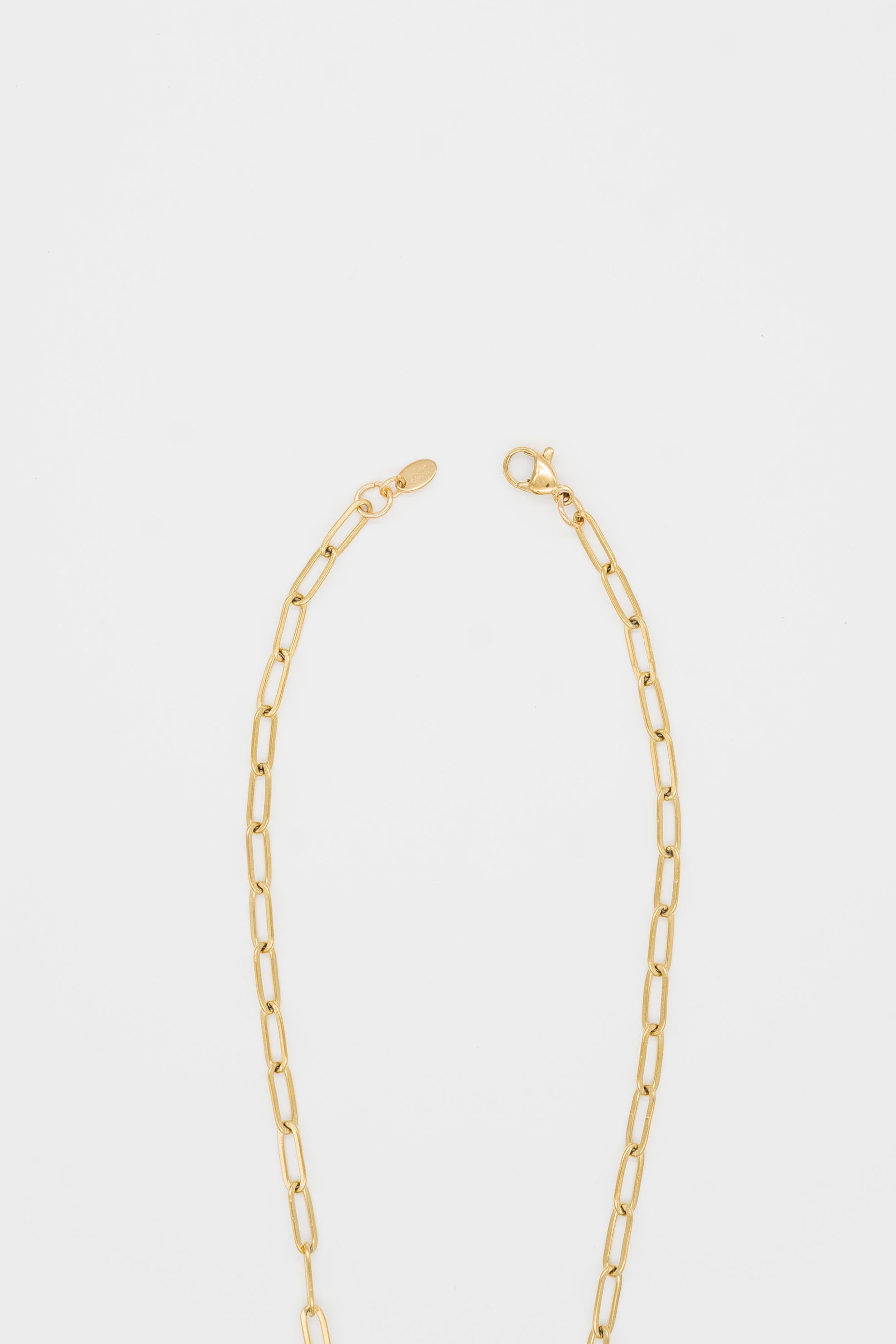 Aspen Initial paperclip Necklace