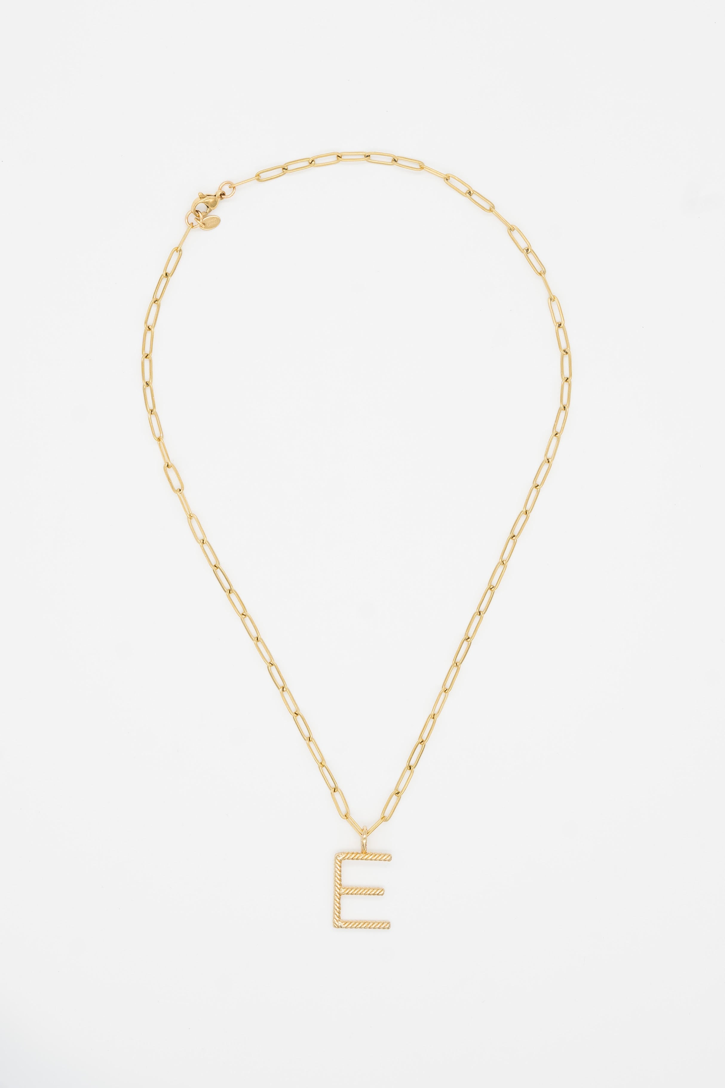 Aspen Initial paperclip Necklace