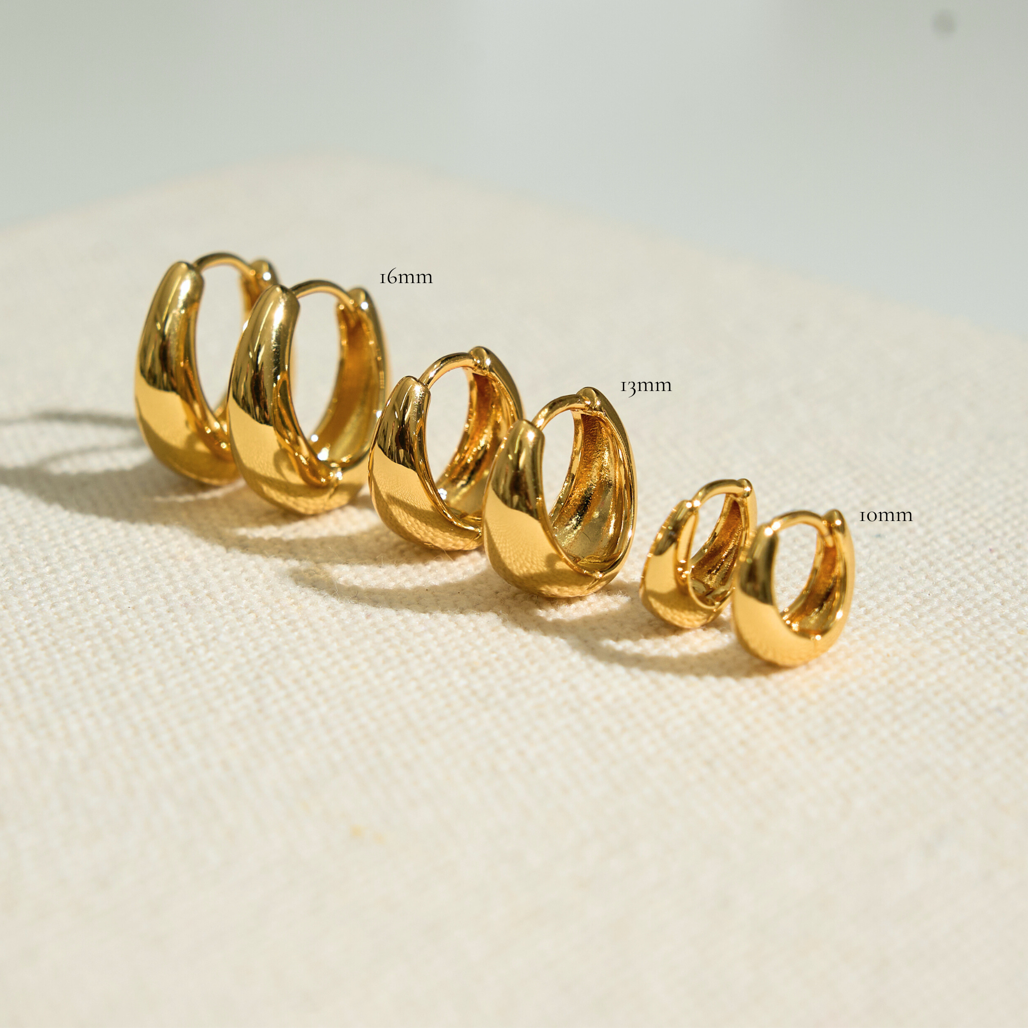 18K Gold 13mm Zenith Hoops
