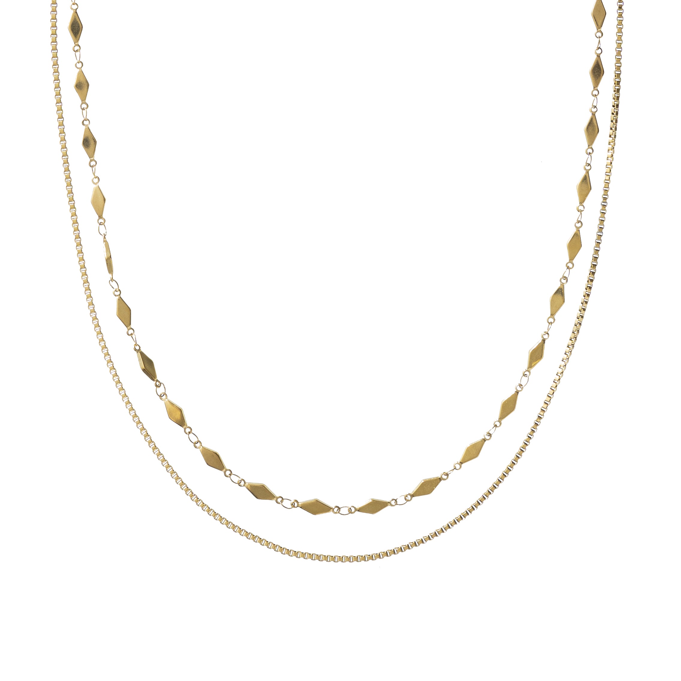 Box Chain Layered Necklace