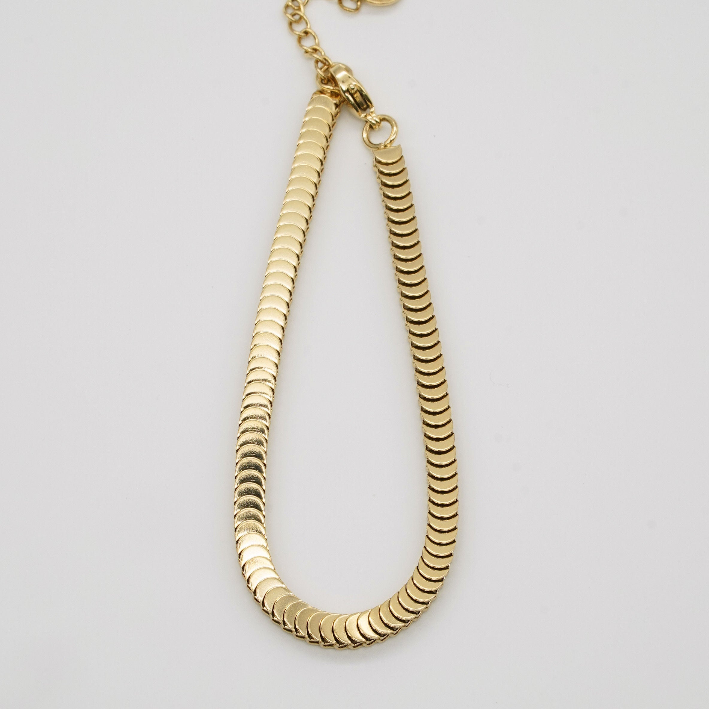 Gold Accordion Chain Bracelet