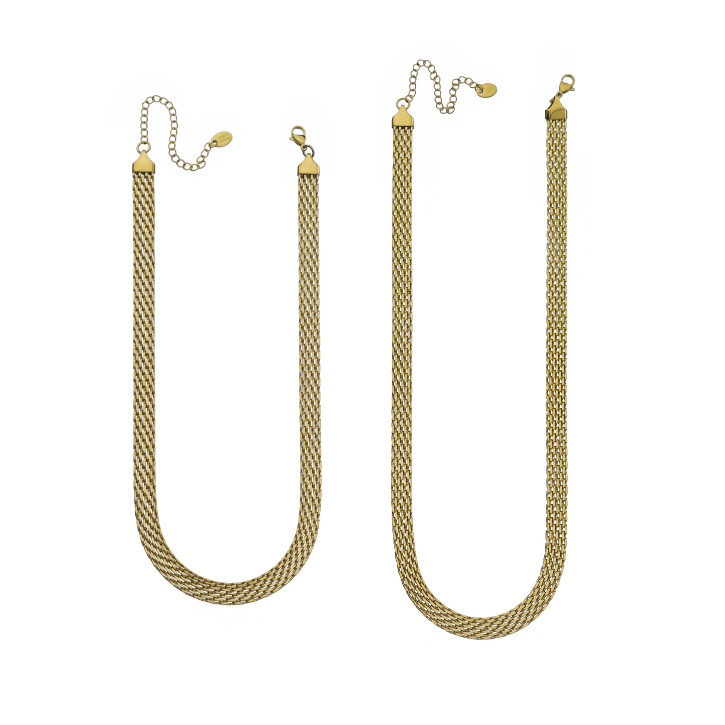 Waterproof Large Gold Braided Necklace