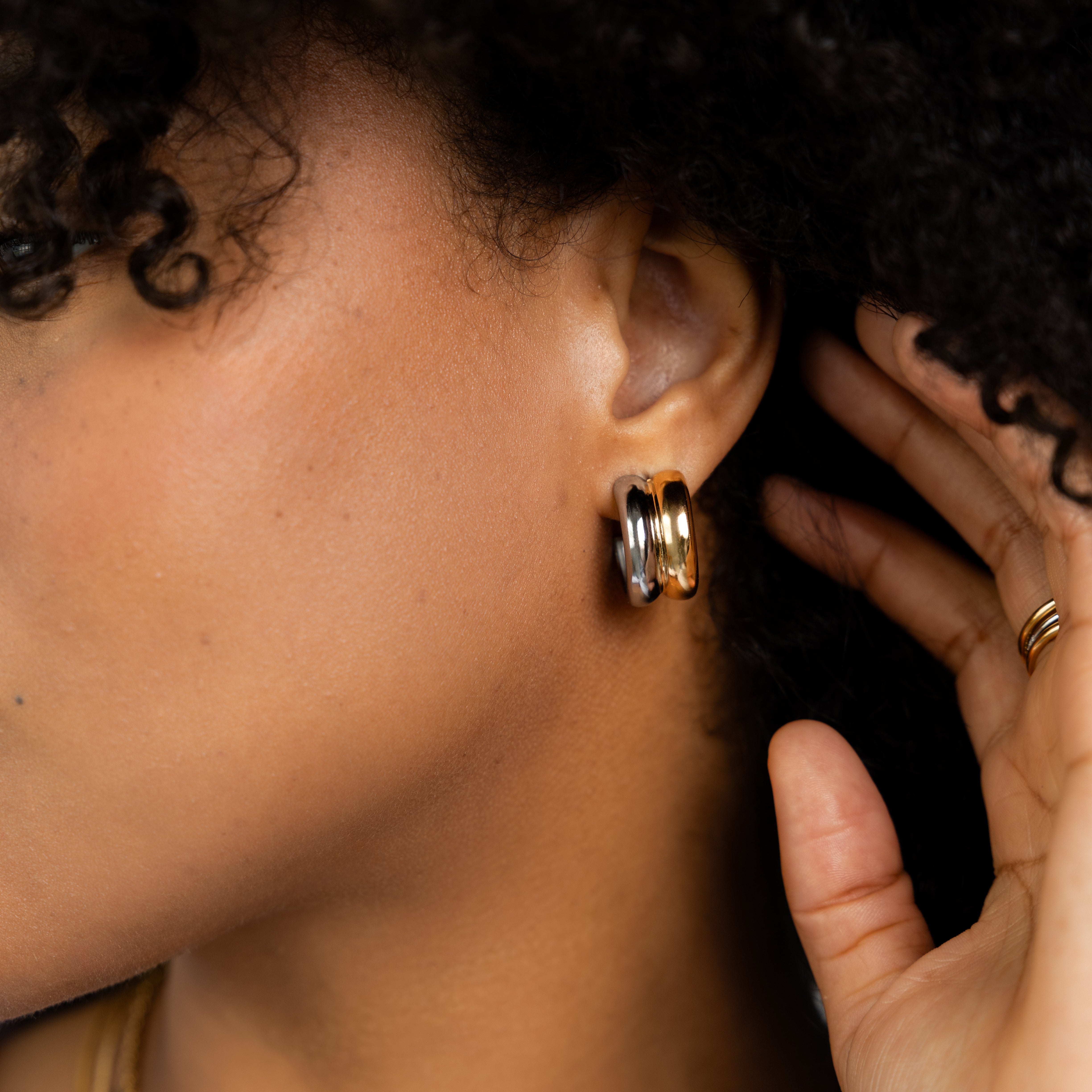 Waterproof Twin-Tone Hoops