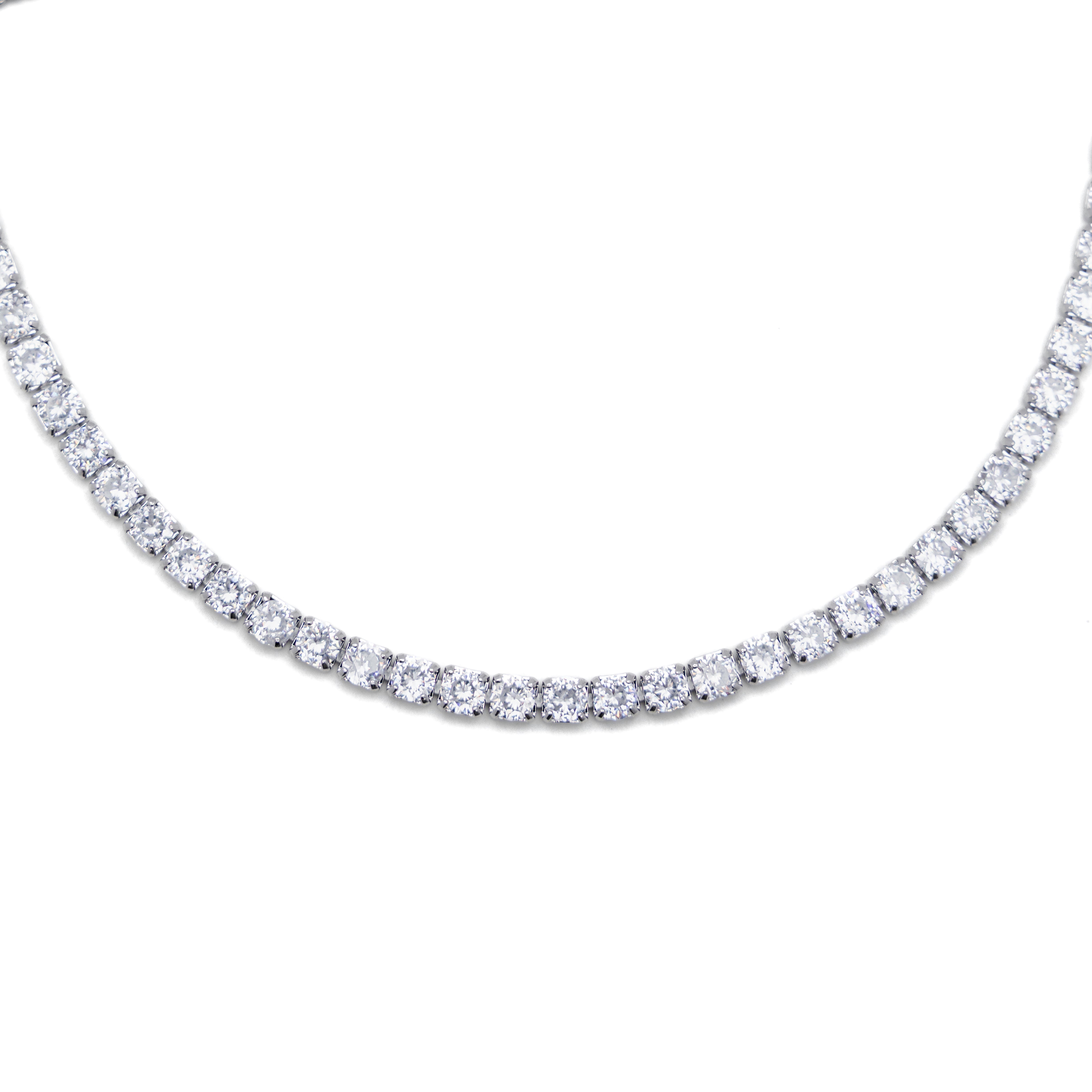 Demi-Fine Silver Pull Tie Tennis Bracelet