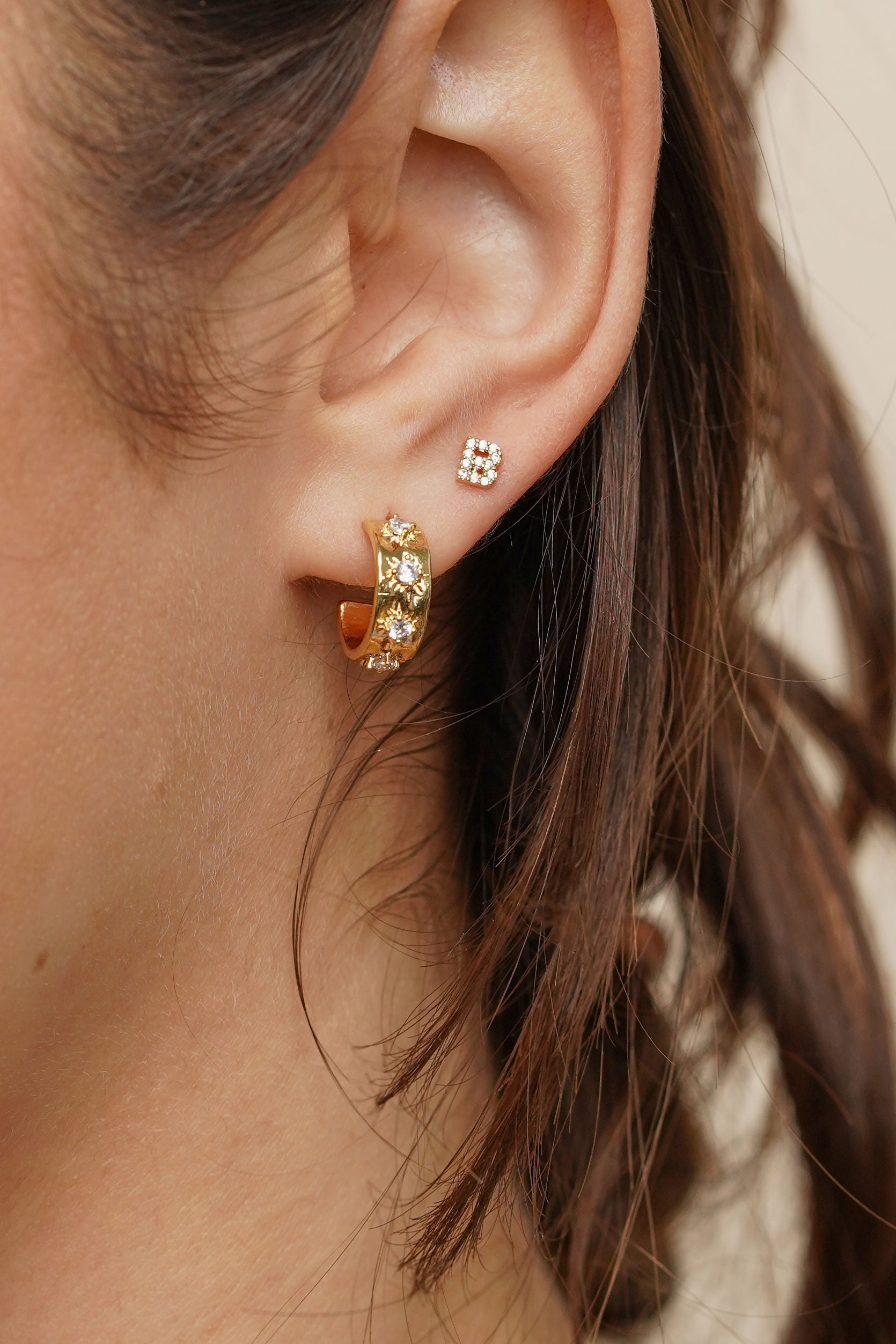Sale Shiny Initial Studs - Small