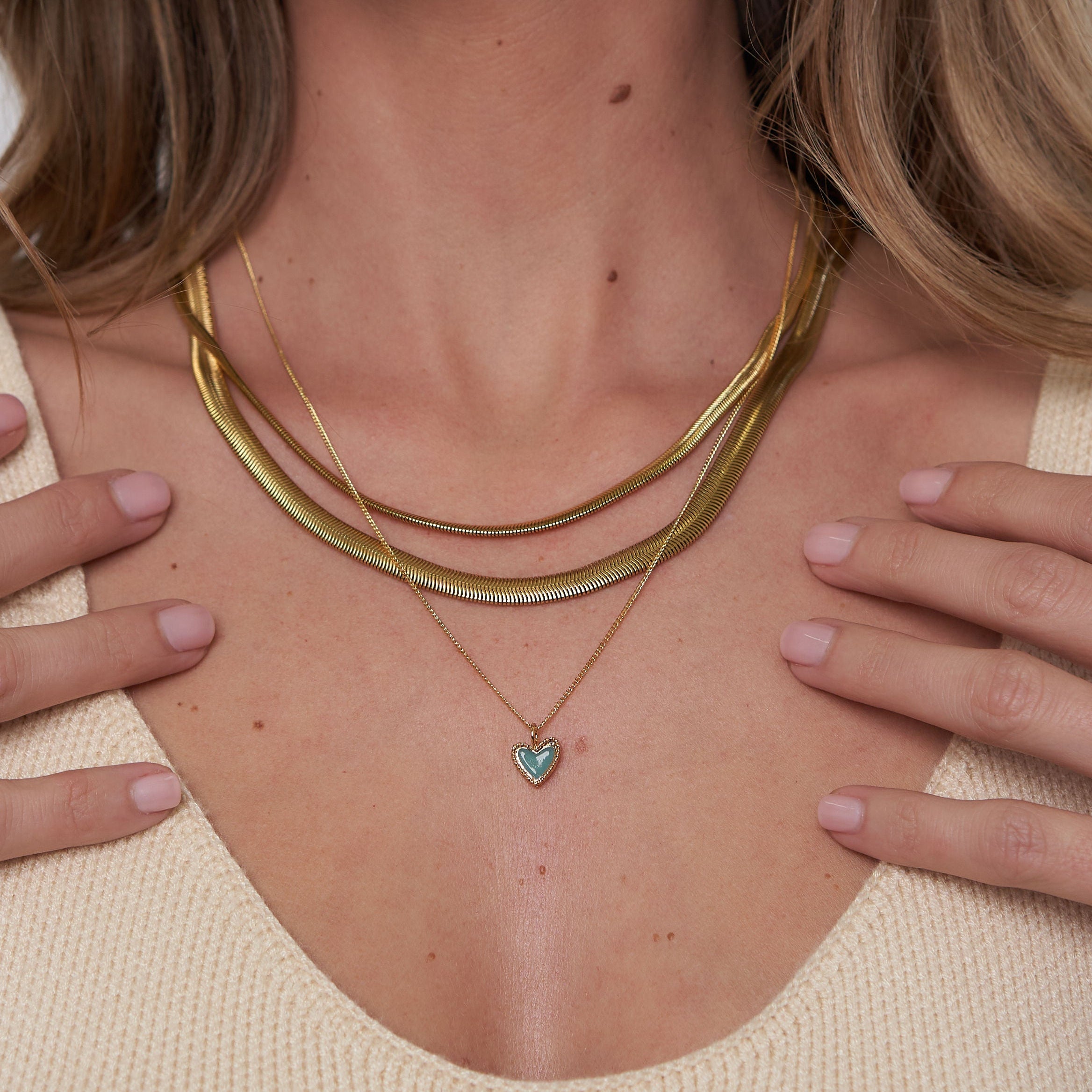 Matte Herringbone Necklace