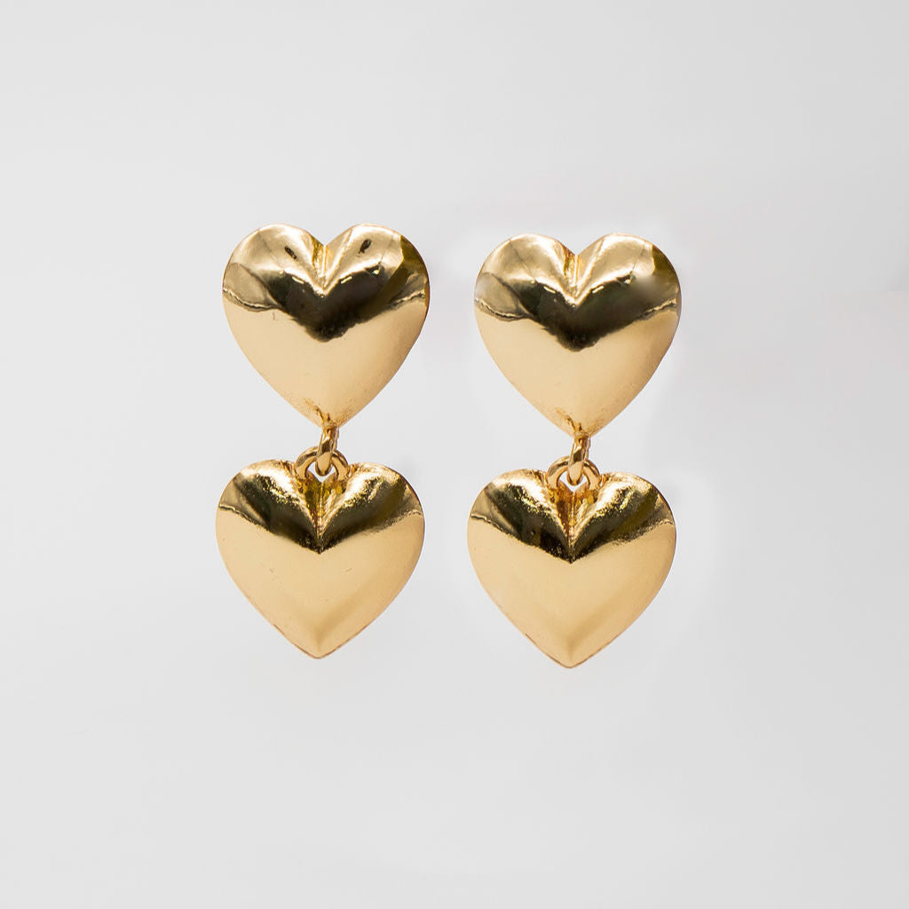 Double Hearts Earrings