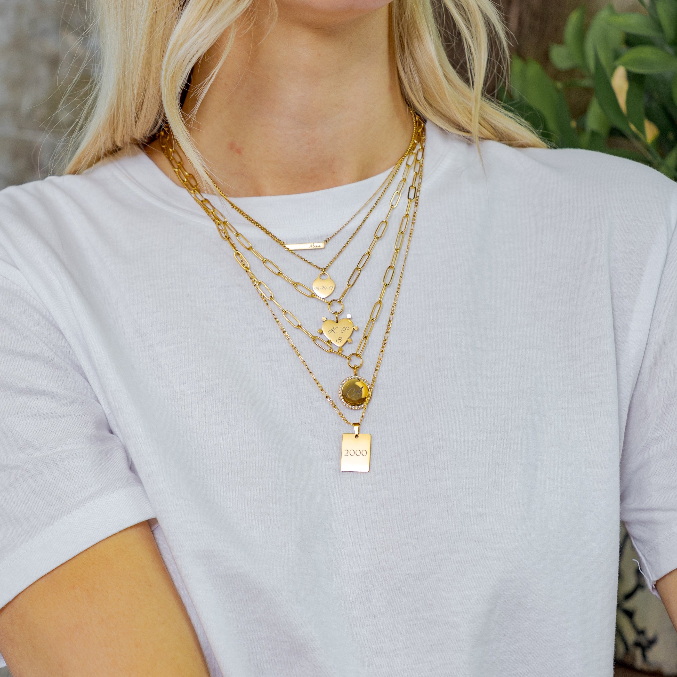 Personalized Paperclip Heart Necklace