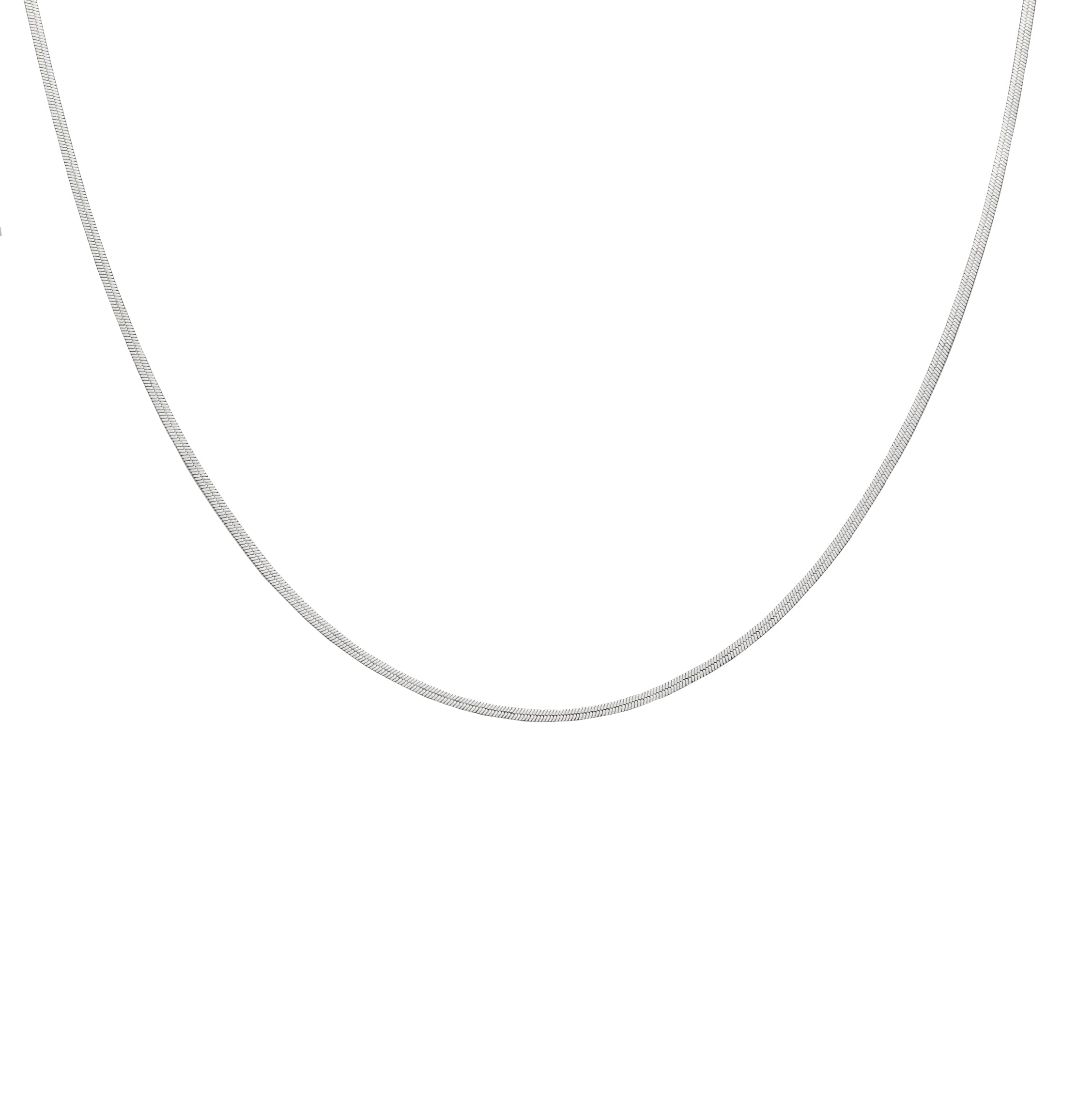 Silver Micro Herringbone Necklace