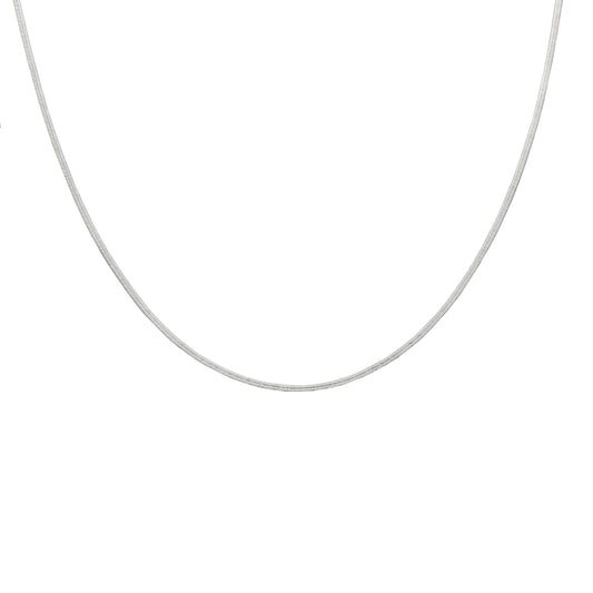 Silver Micro Herringbone Necklace