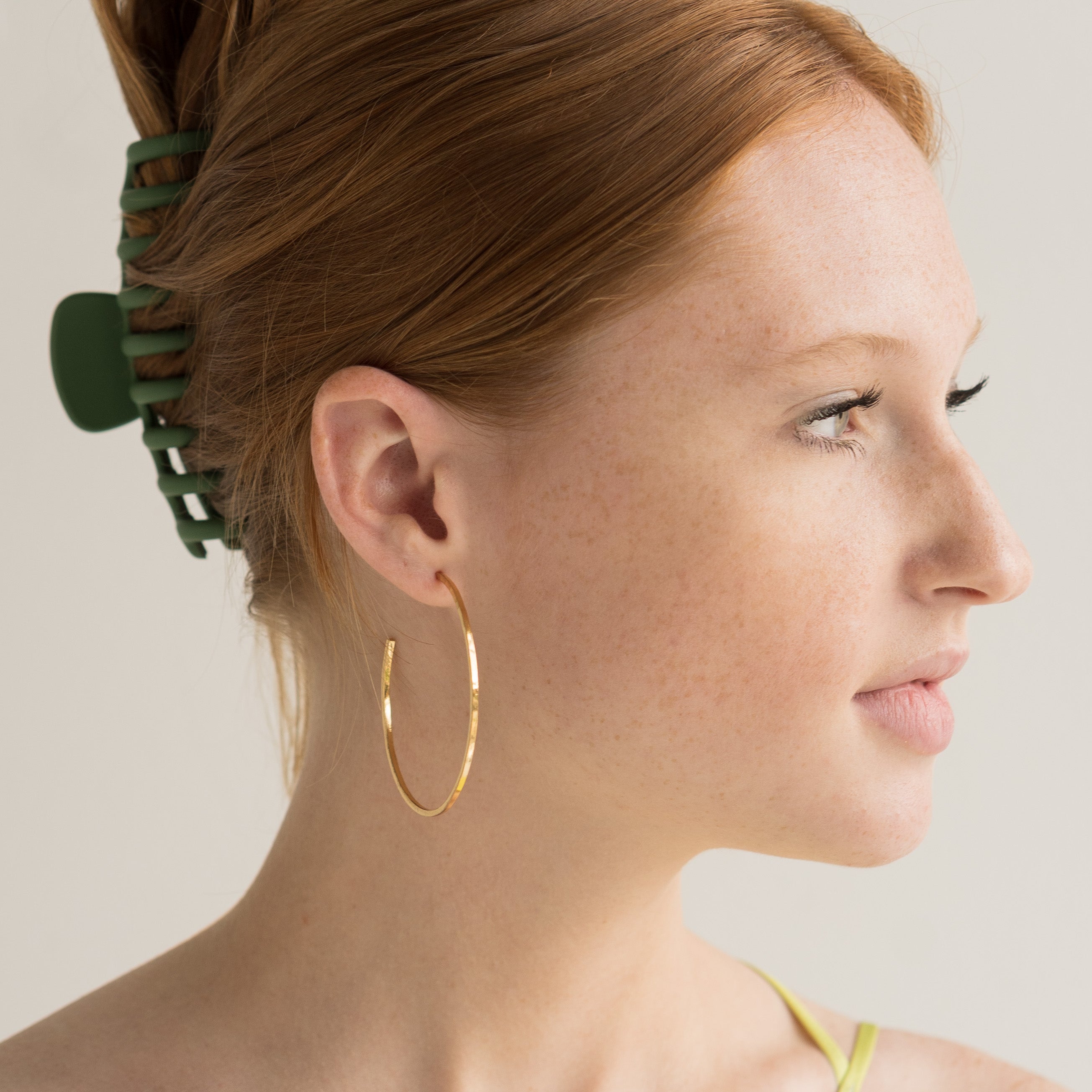 Thin Hammered Hoops