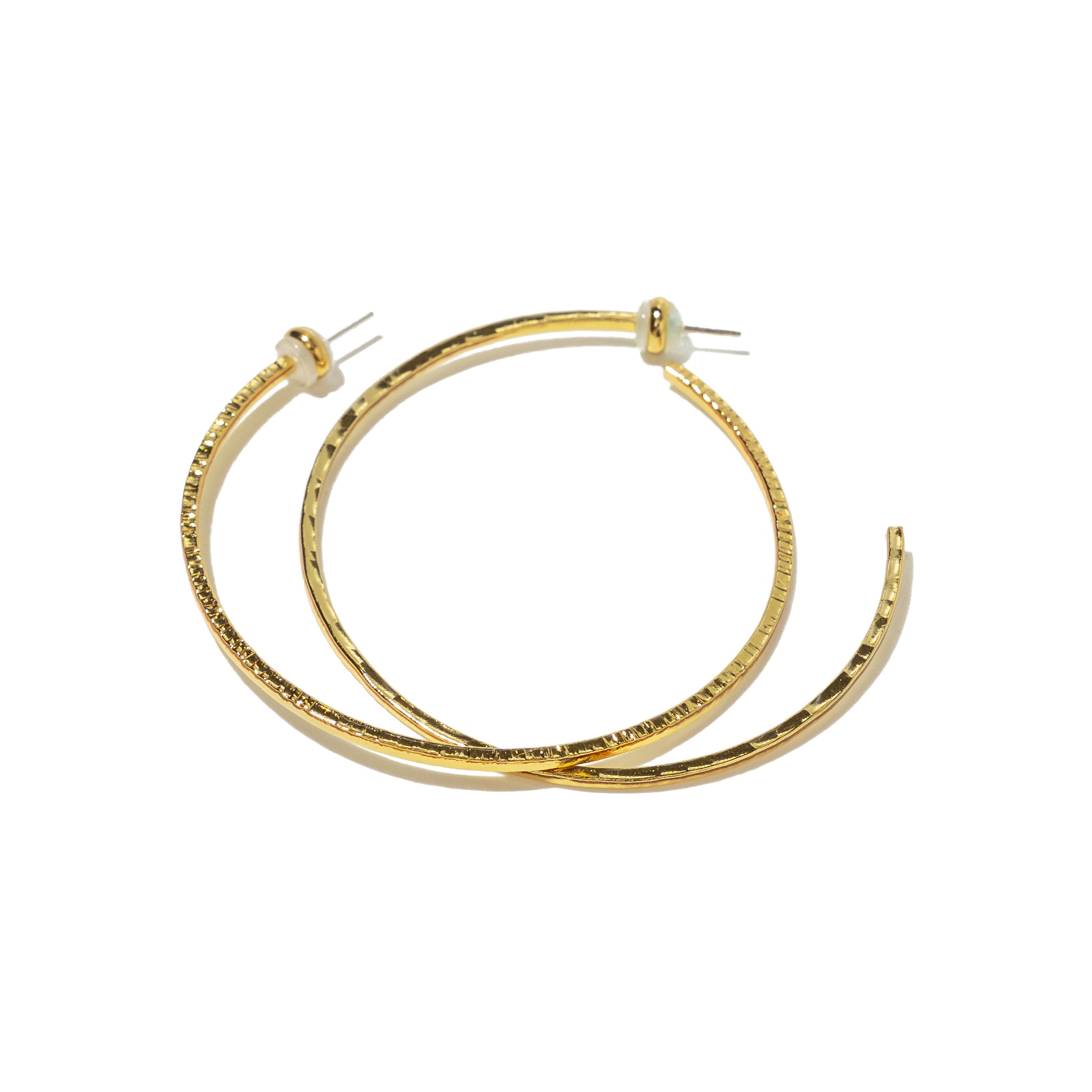 Thin Hammered Hoops