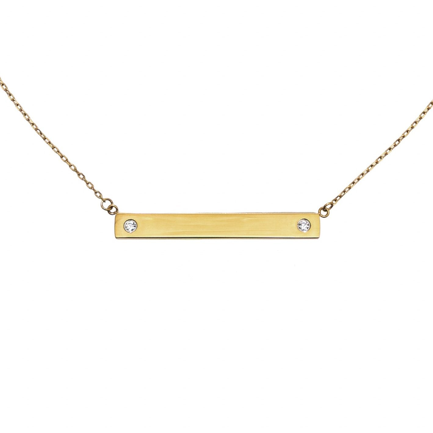 Personalized Diamond Bar Necklace