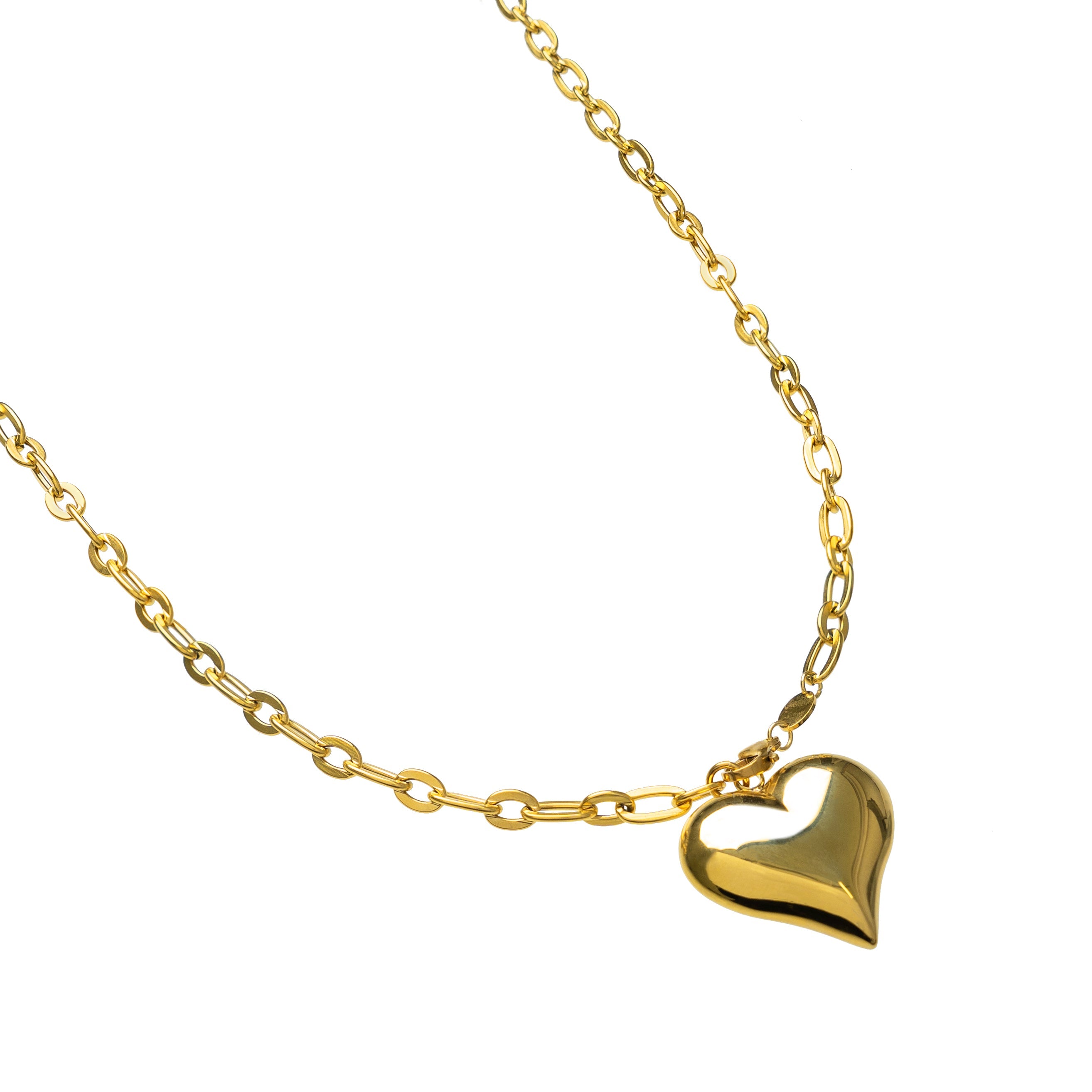 Adjustable Big Puffy Heart Necklace