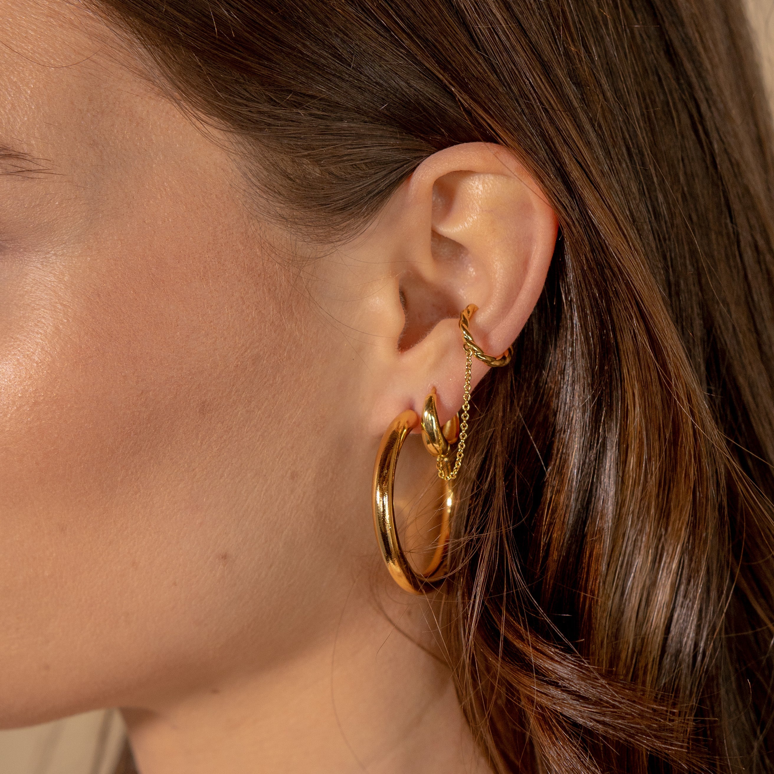 Chunky Tube Hoops Medium