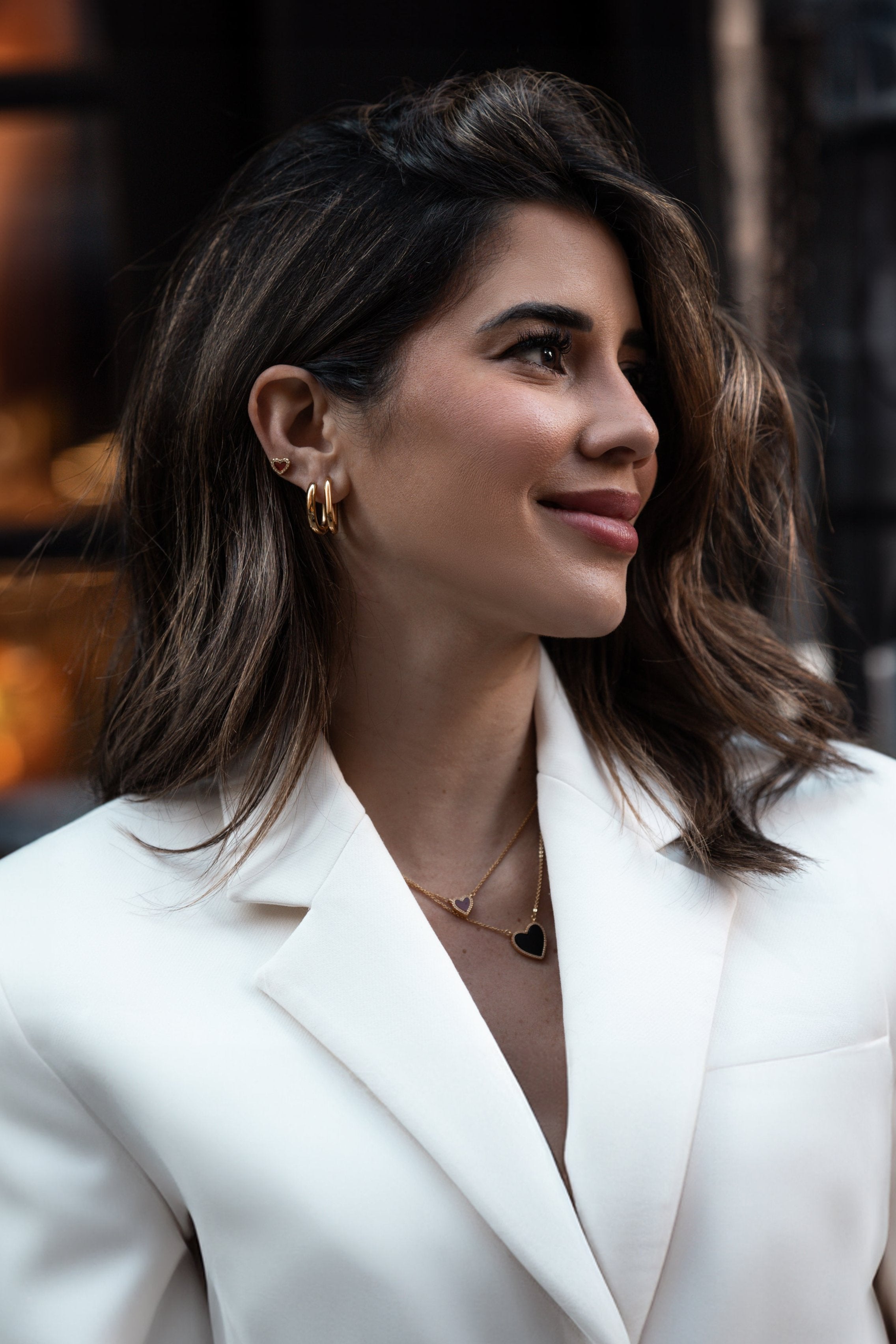 The Tiny Burgundy Heart Agate Studs