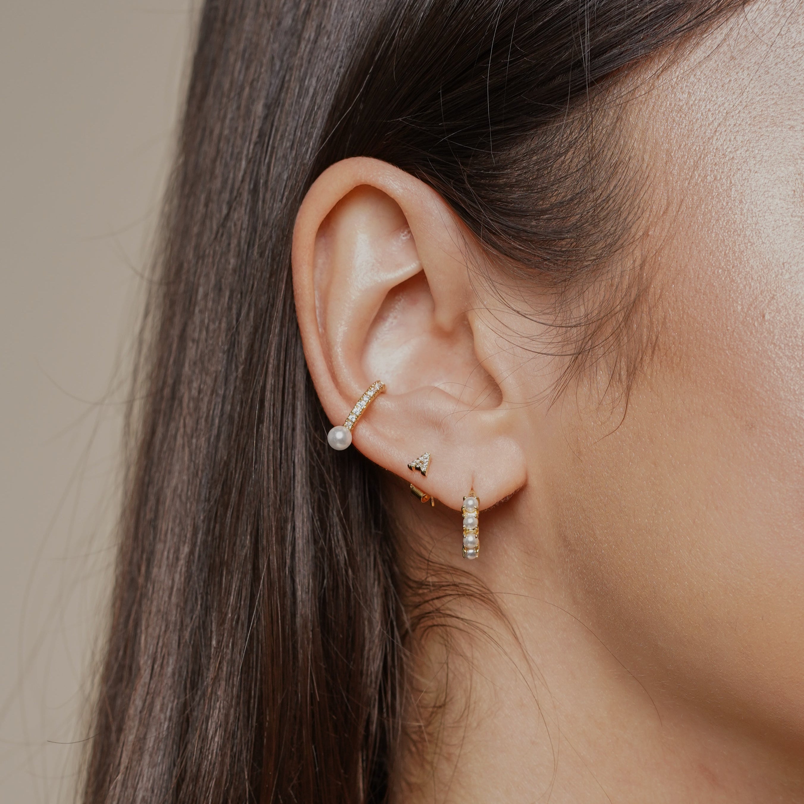 GENUINE LOVE EAR CUFF WITH PEARL