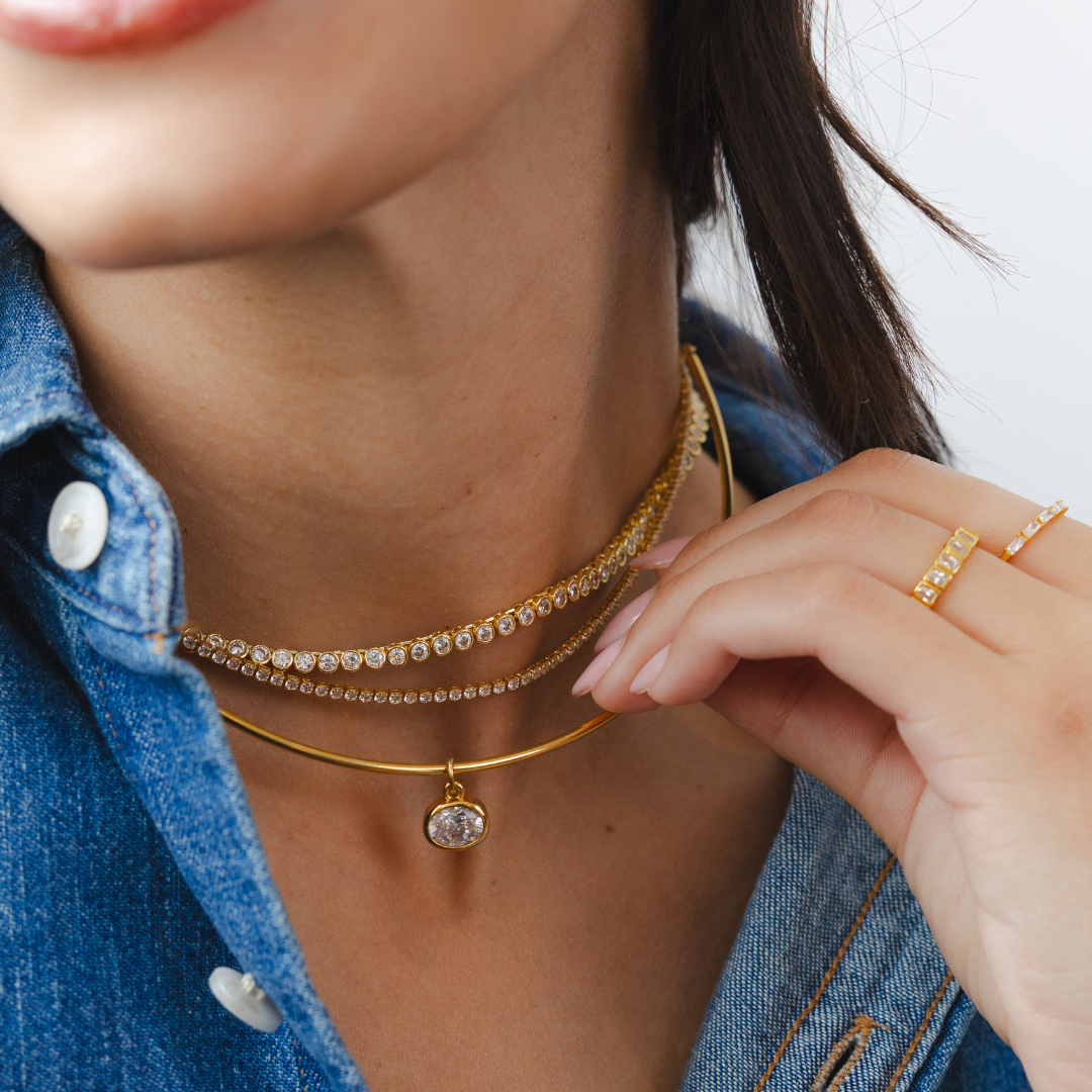 18K Gold Tennis Choker