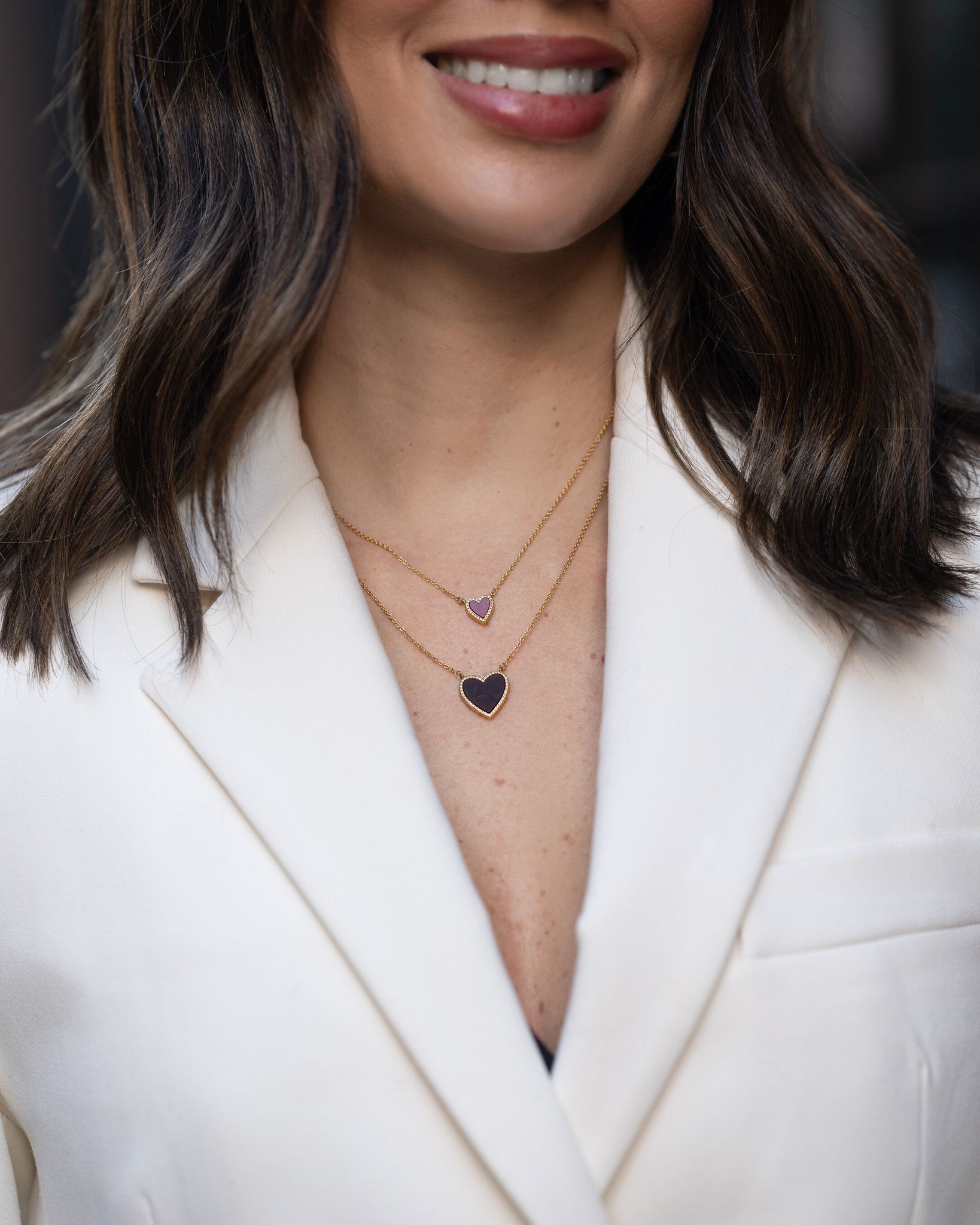 The Tiny Burgundy Heart Necklace