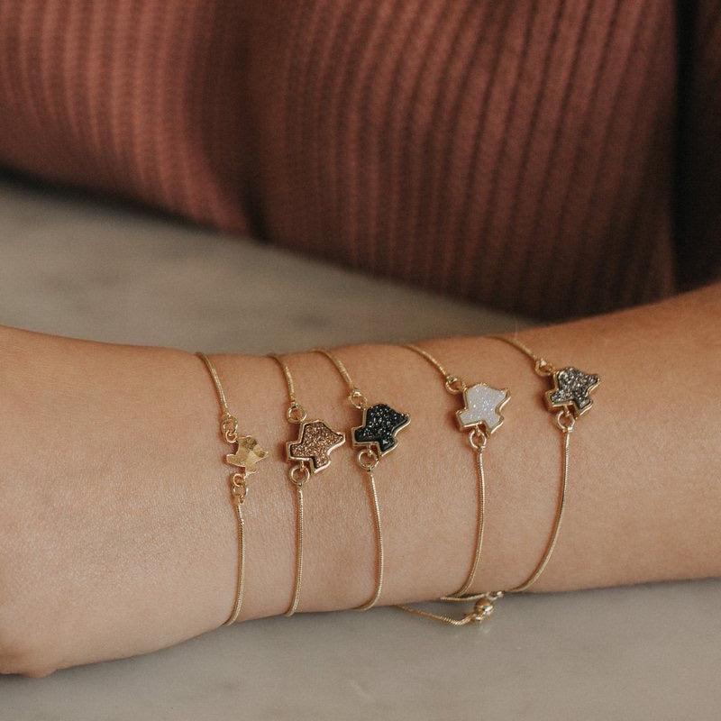 Texas Druzy Bracelet in Black