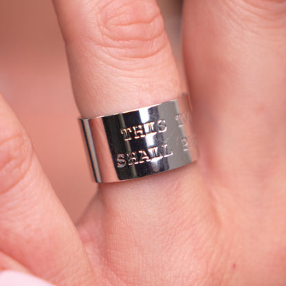 Silver This Too Shall Pass Ring