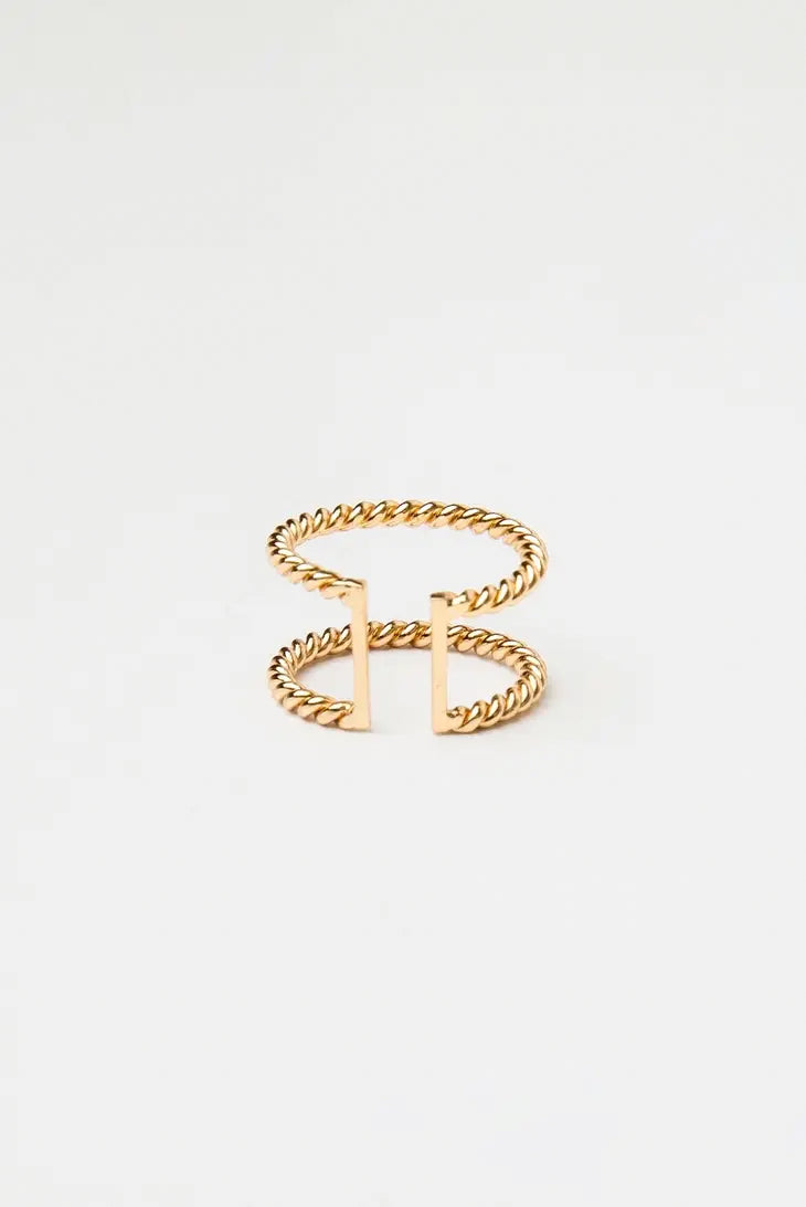 Twisted Aspen Double Ring